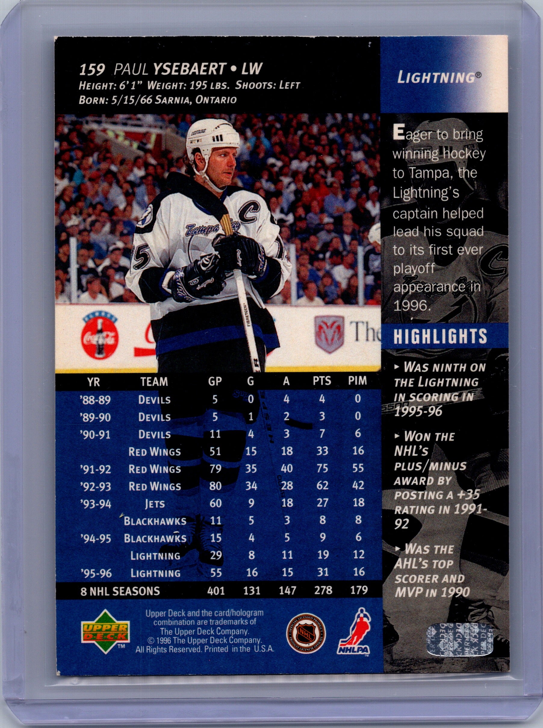 1996-97 Upper Deck #159 Paul Ysebaert