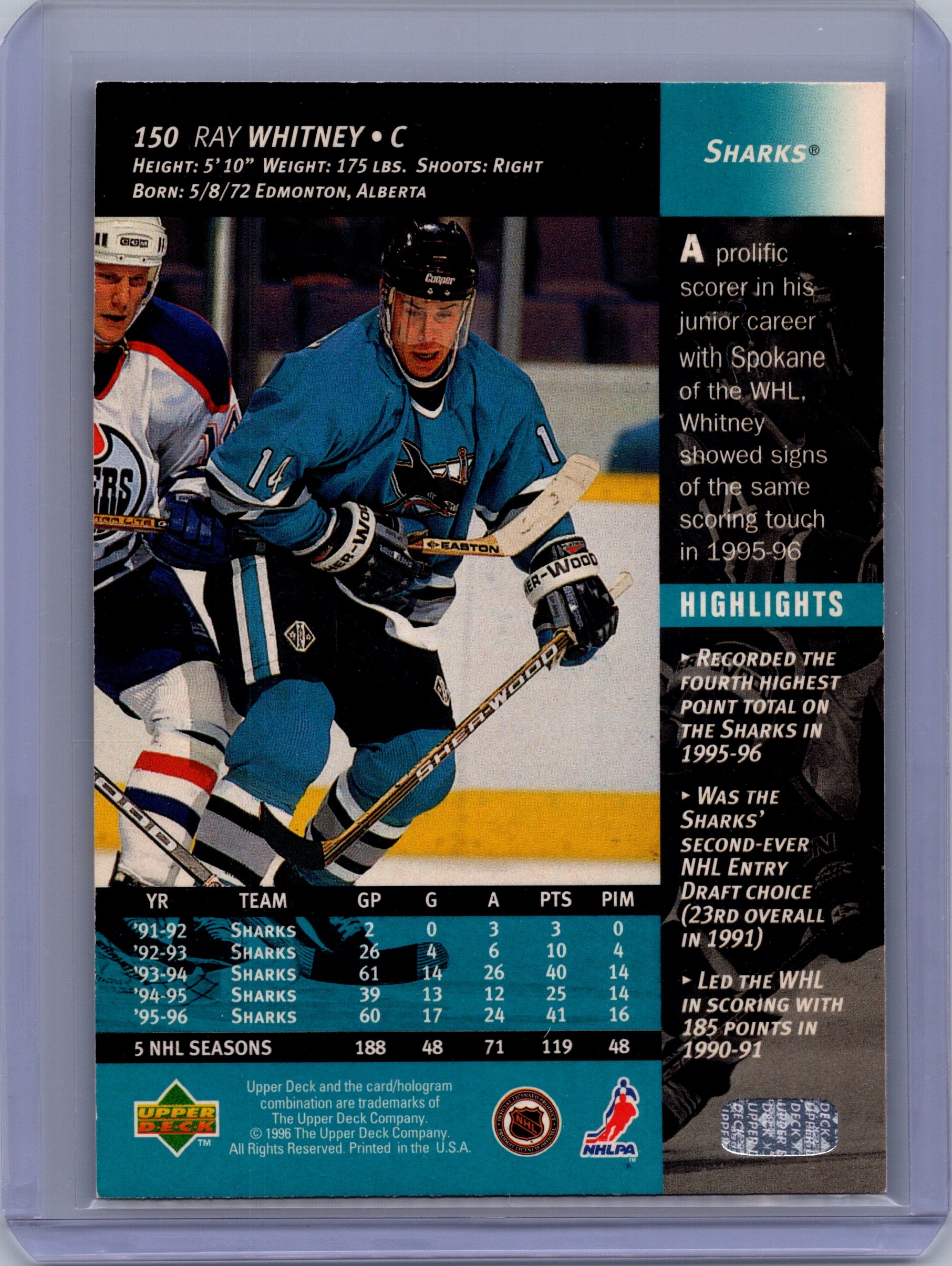 1996-97 Upper Deck #150 Ray Whitney