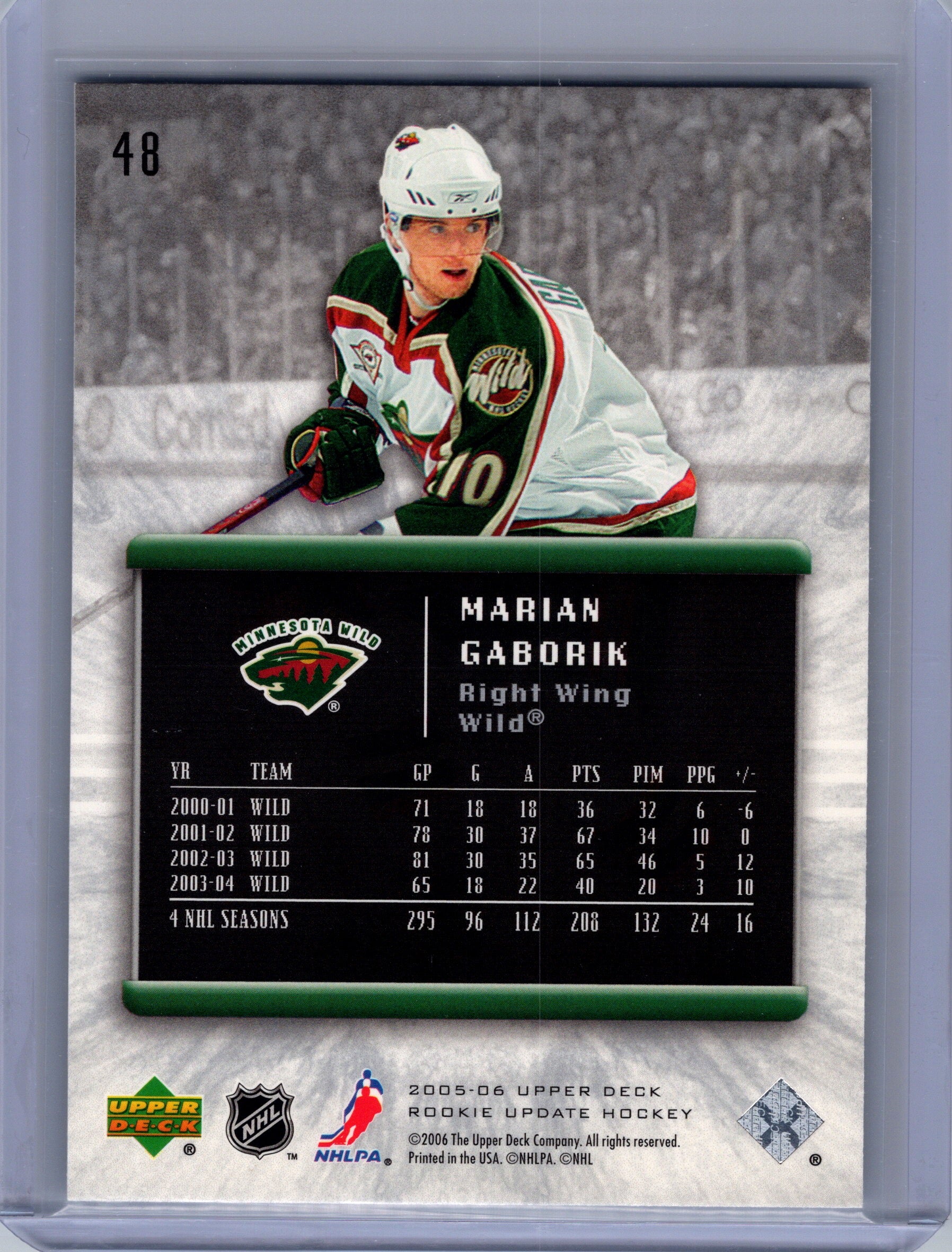 2005-06 Upper Deck Rookie Update #48 Marian Gaborik