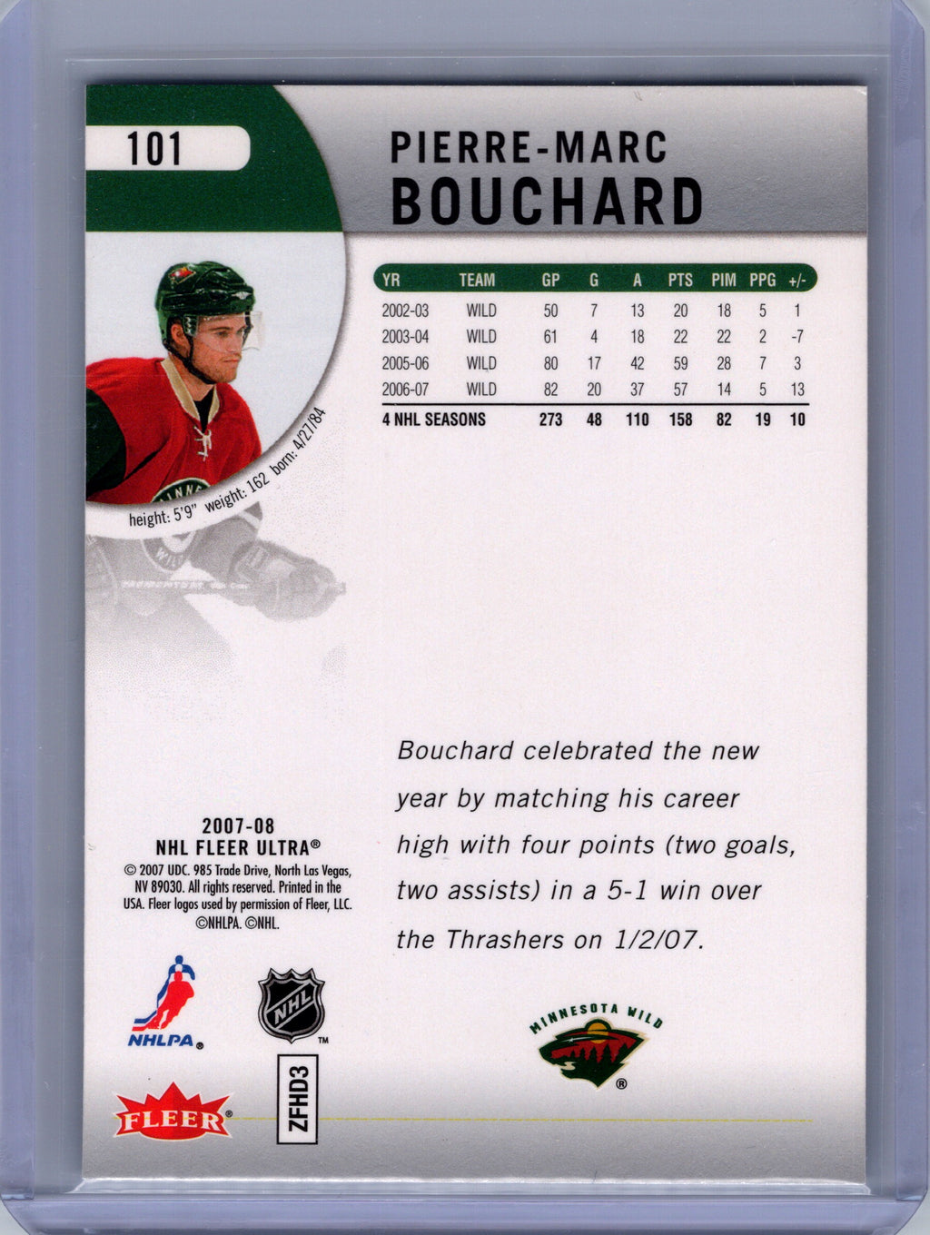 2007-08 Ultra #101 Pierre-Marc Bouchard