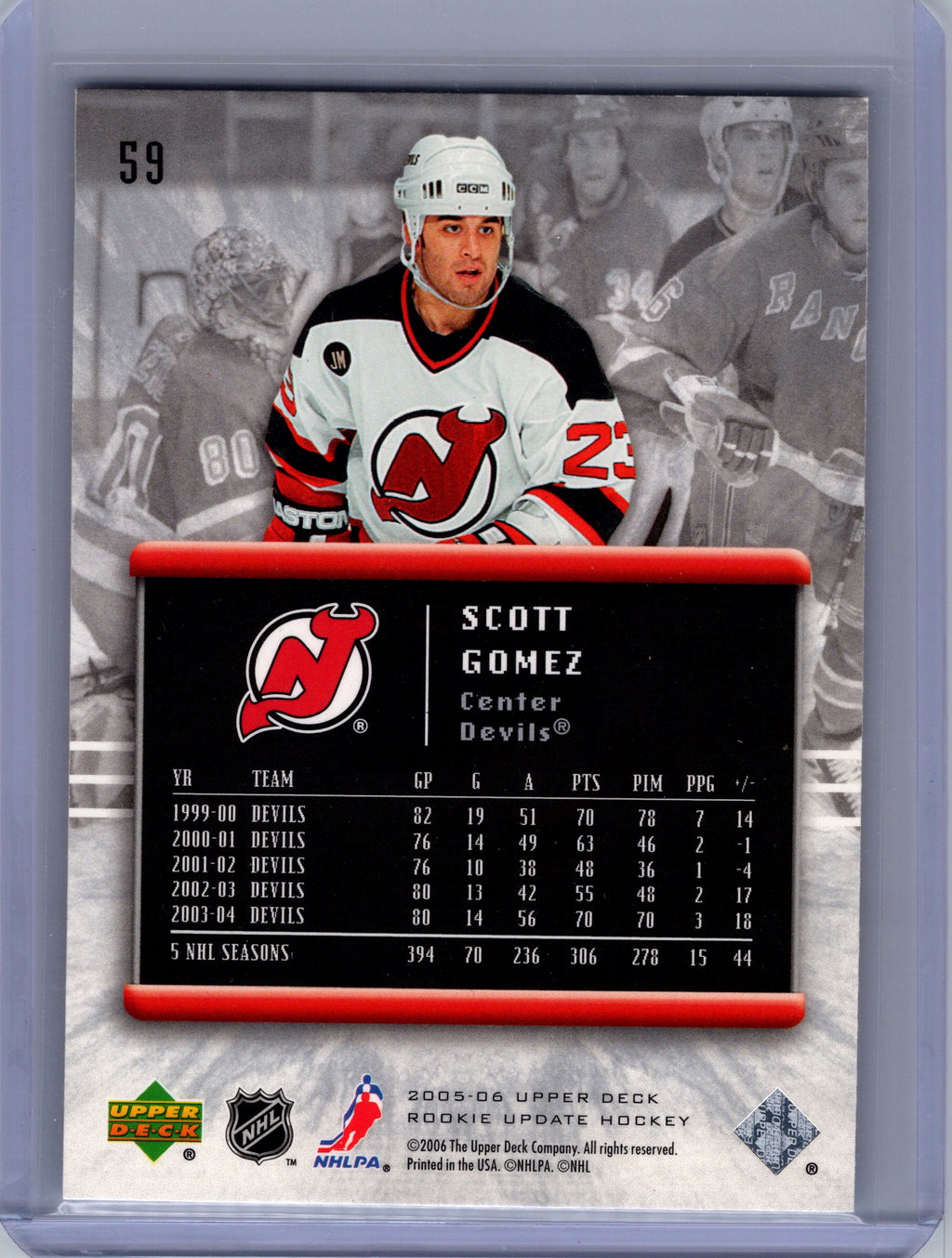 2005-06 Upper Deck Rookie Update #59 Scott Gomez