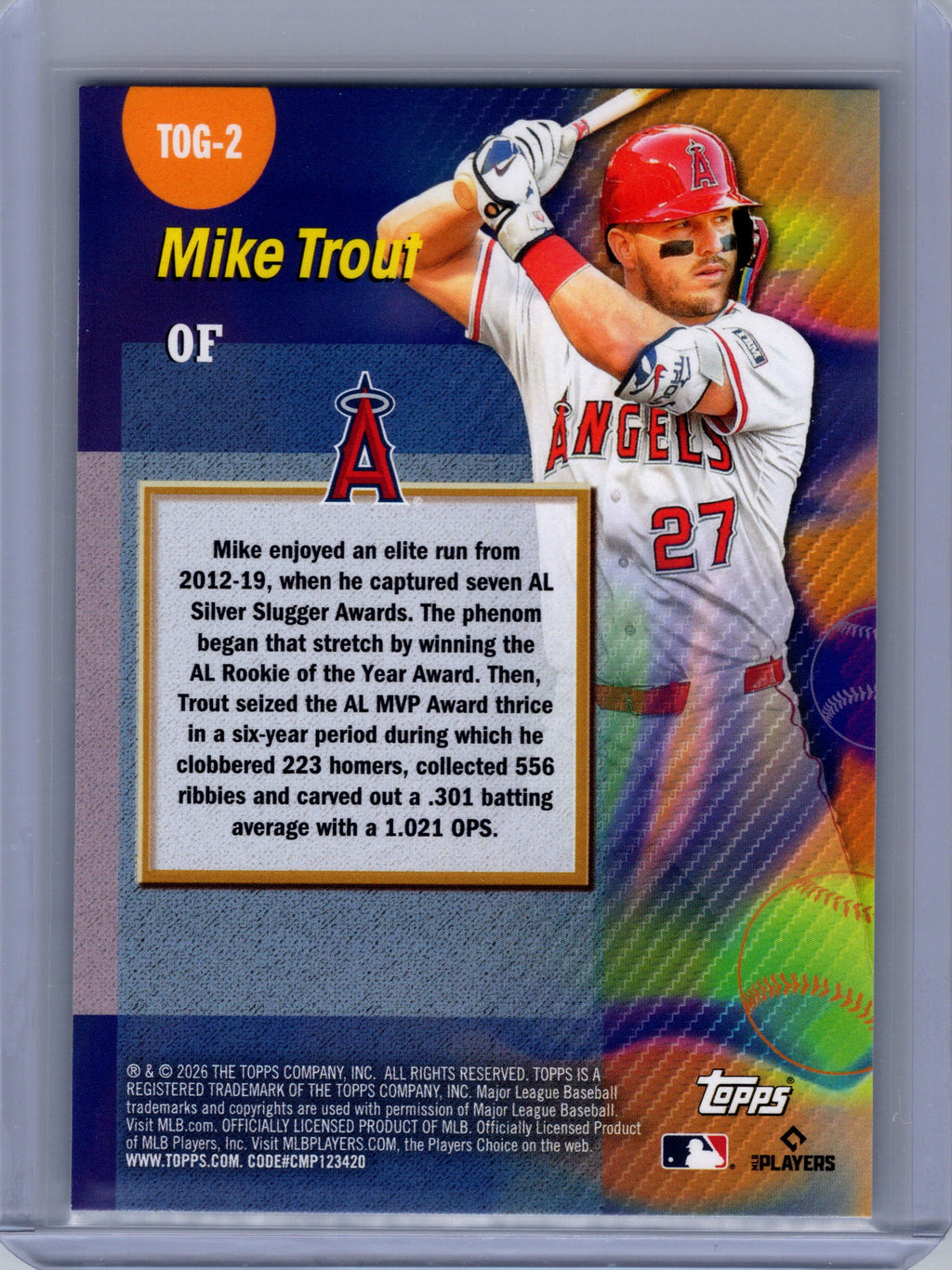 2026 Topps #TOG-2 Mike Trout Titans of the Game