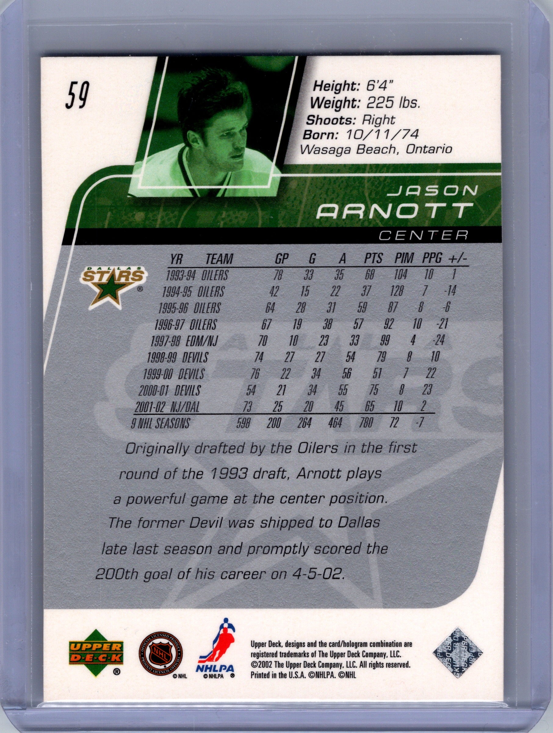2002-03 Upper Deck #59 Jason Arnott