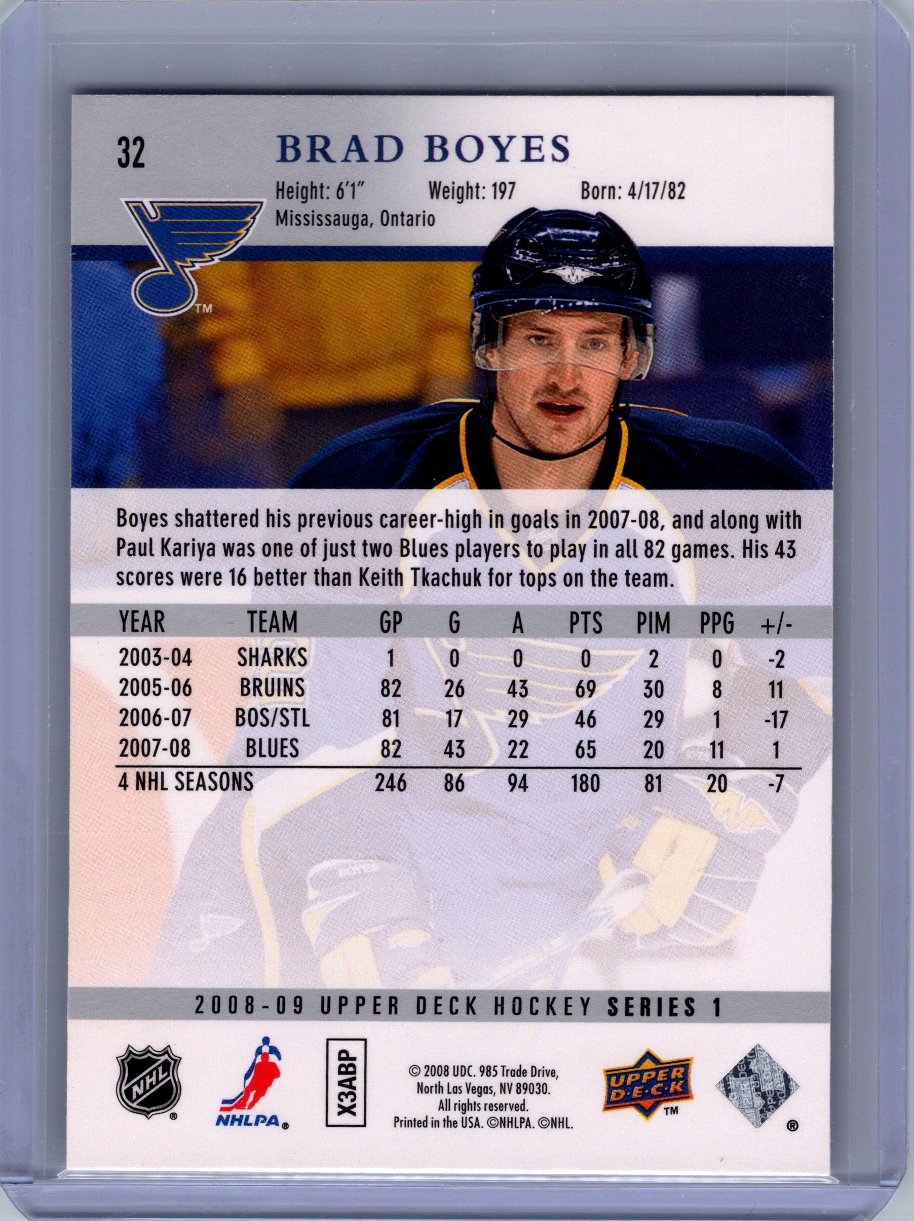 2008-09 Upper Deck #32 Brad Boyes