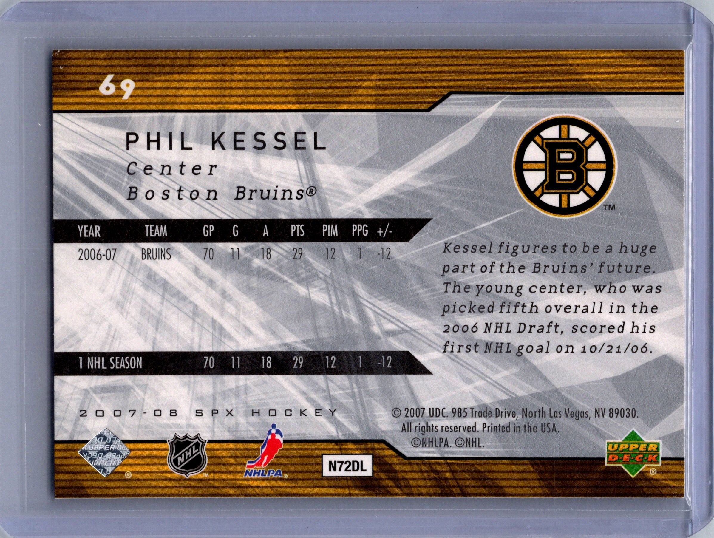 2007-08 SPx #69 Phil Kessel