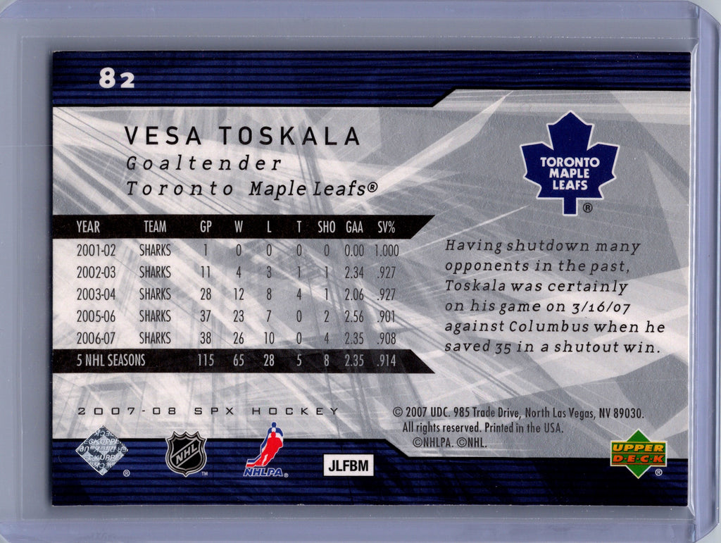 2007-08 SPx #82 Vesa Toskala
