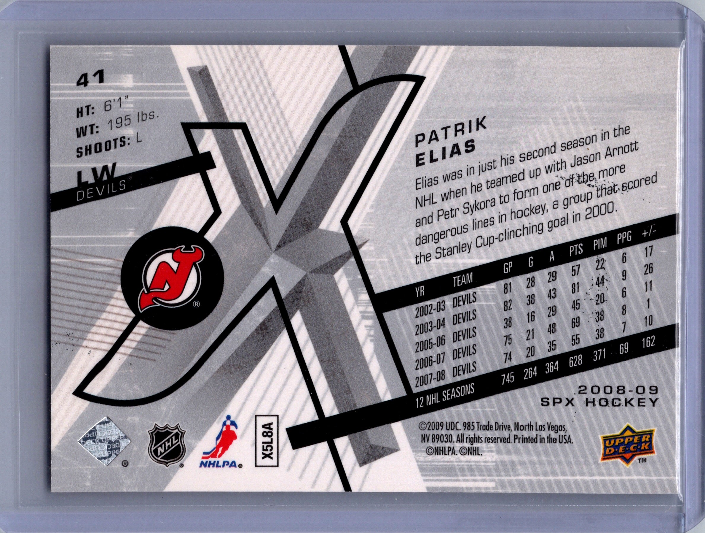 2008-09 SPx #41 Patrik Elias