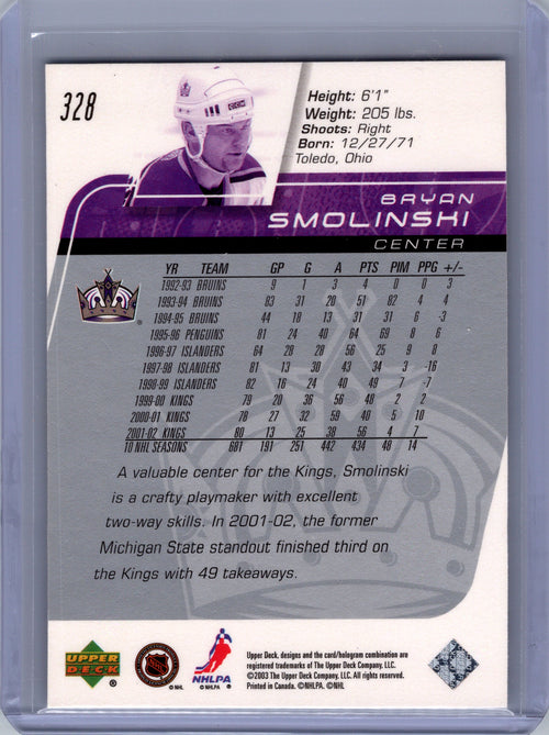 2002-03 Upper Deck #328 Bryan Smolinski