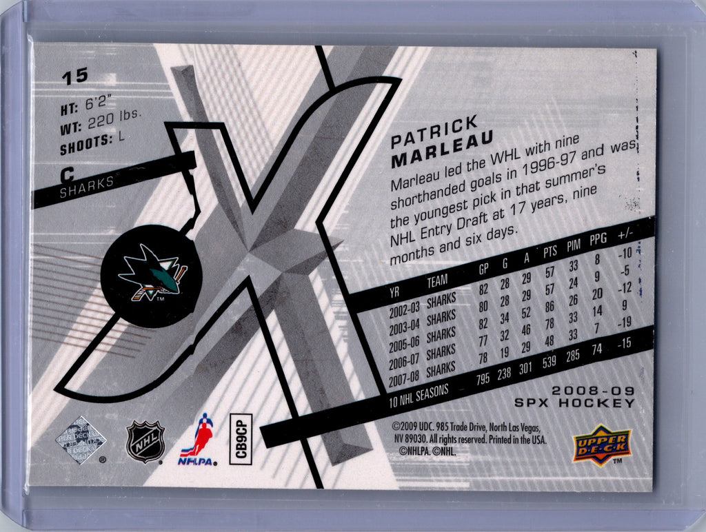 2008-09 SPx #15 Patrick Marleau