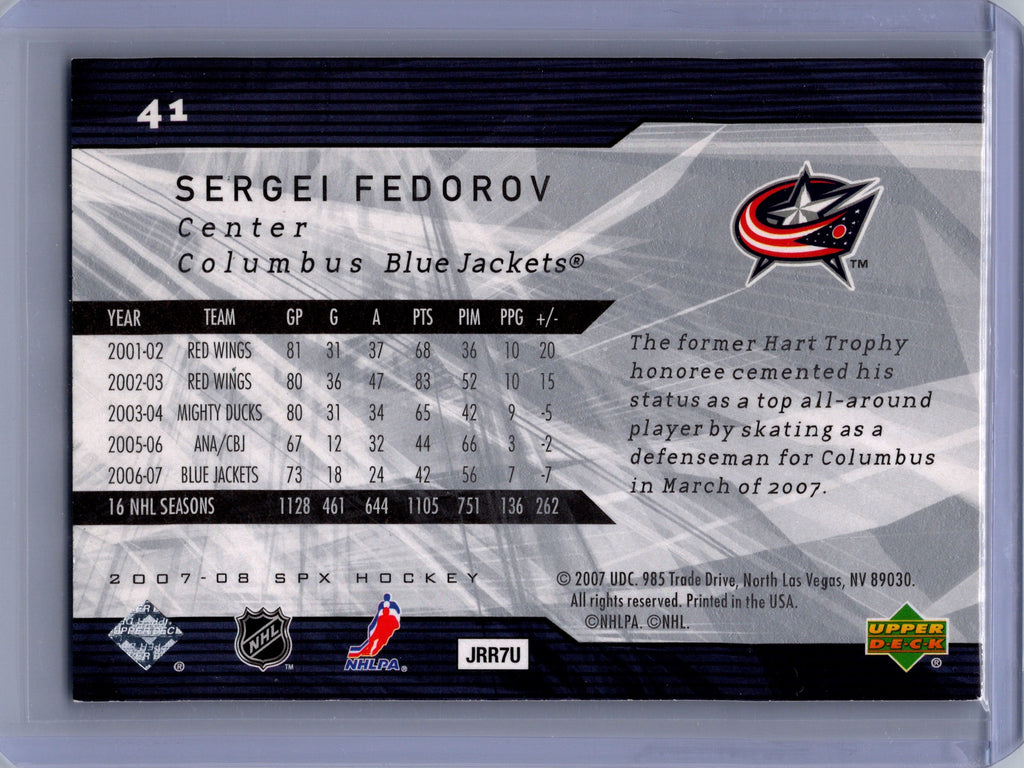 2007-08 SPx #41 Sergei Fedorov