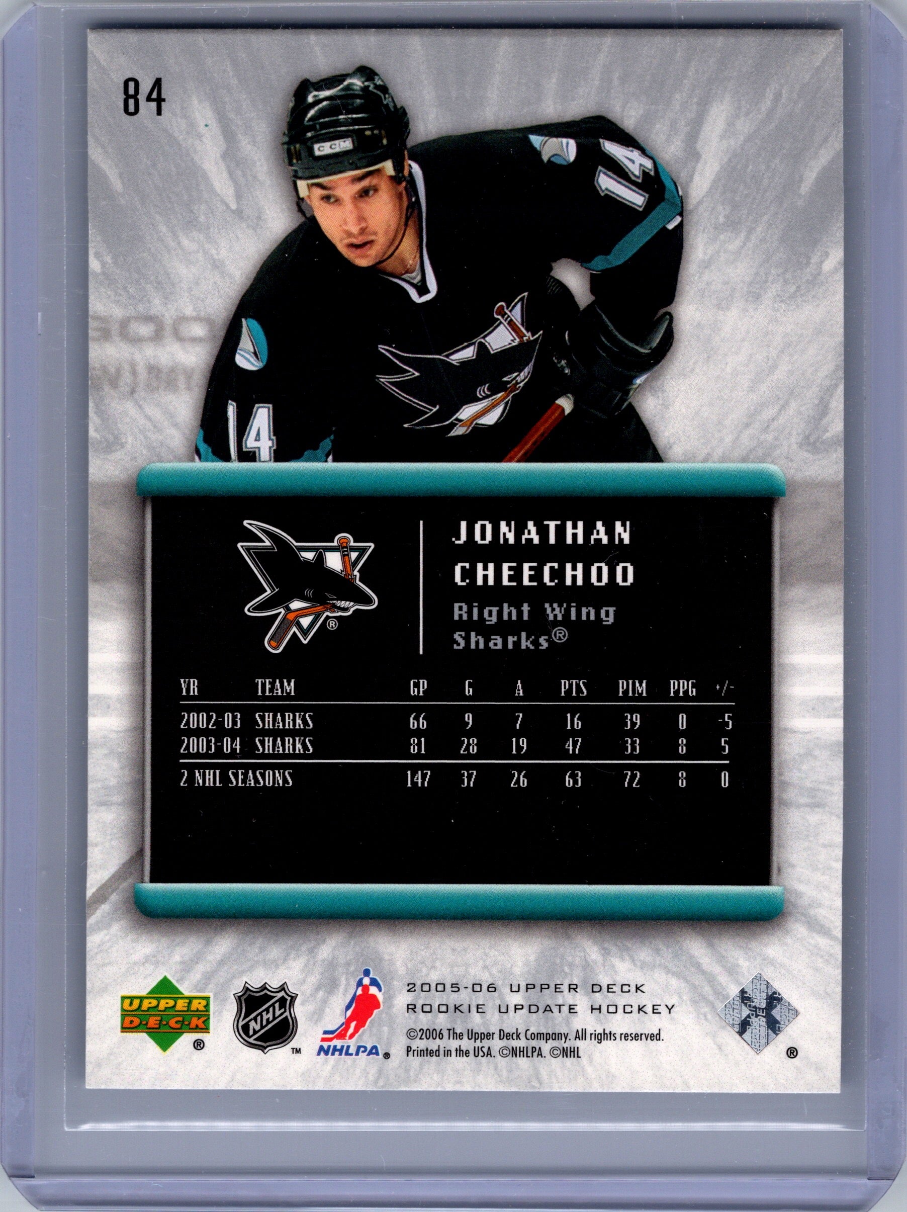 2005-06 Upper Deck Rookie Update #84 Jonathan Cheechoo