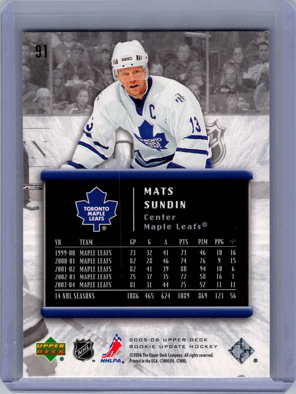 2005-06 Upper Deck Rookie Update #91 Mats Sundin