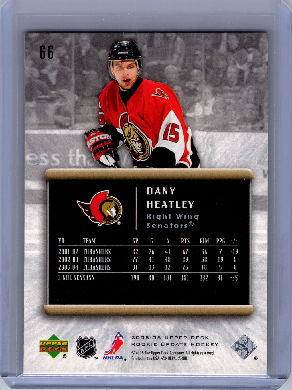 2005-06 Upper Deck Rookie Update #66 Dany Heatley