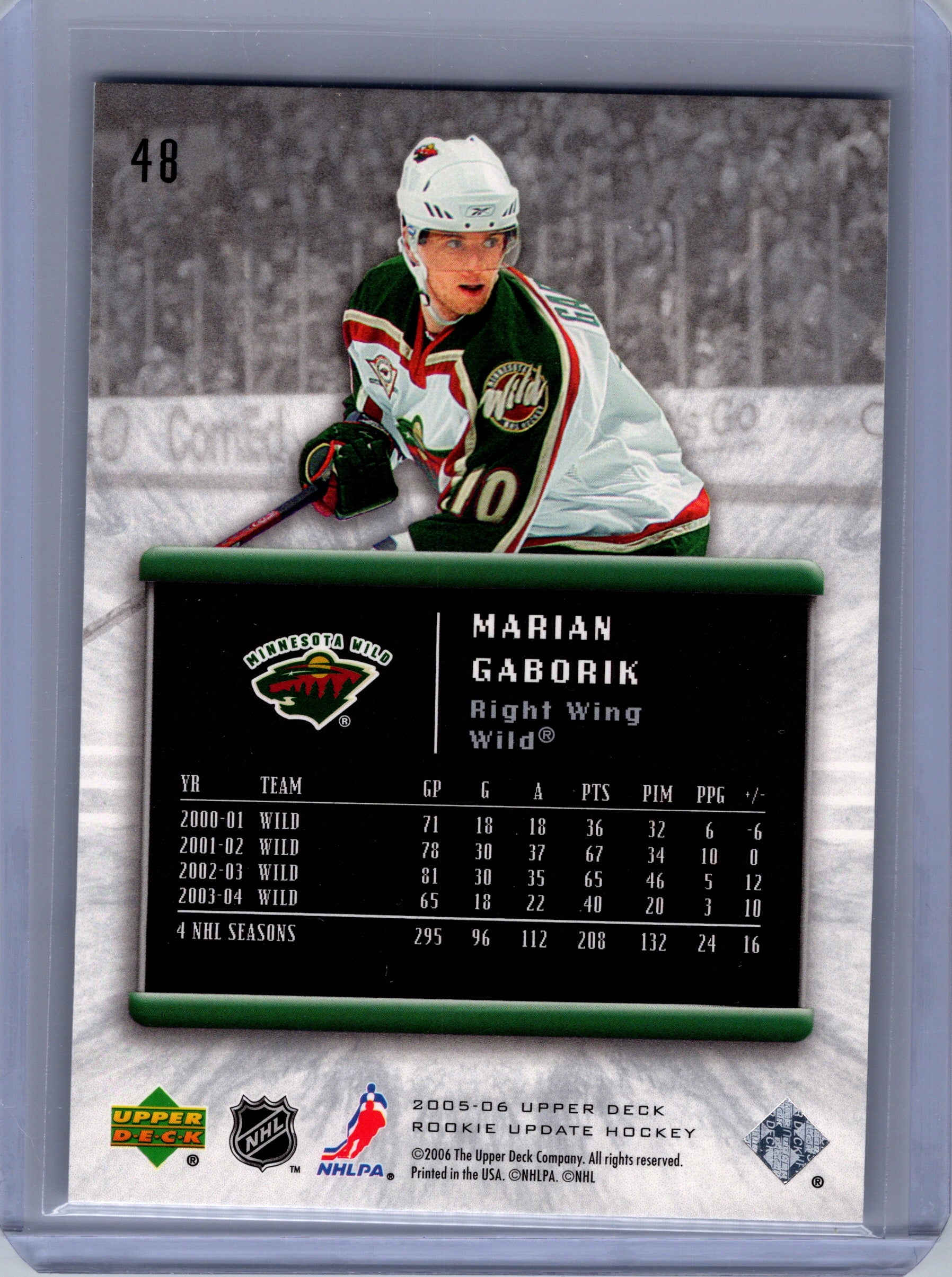 2005-06 Upper Deck Rookie Update #48 Marian Gaborik