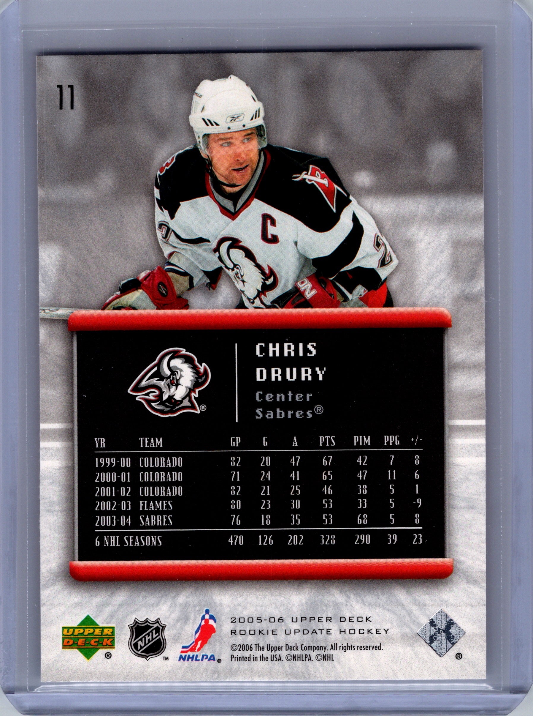 2005-06 Upper Deck Rookie Update #11 Chris Drury