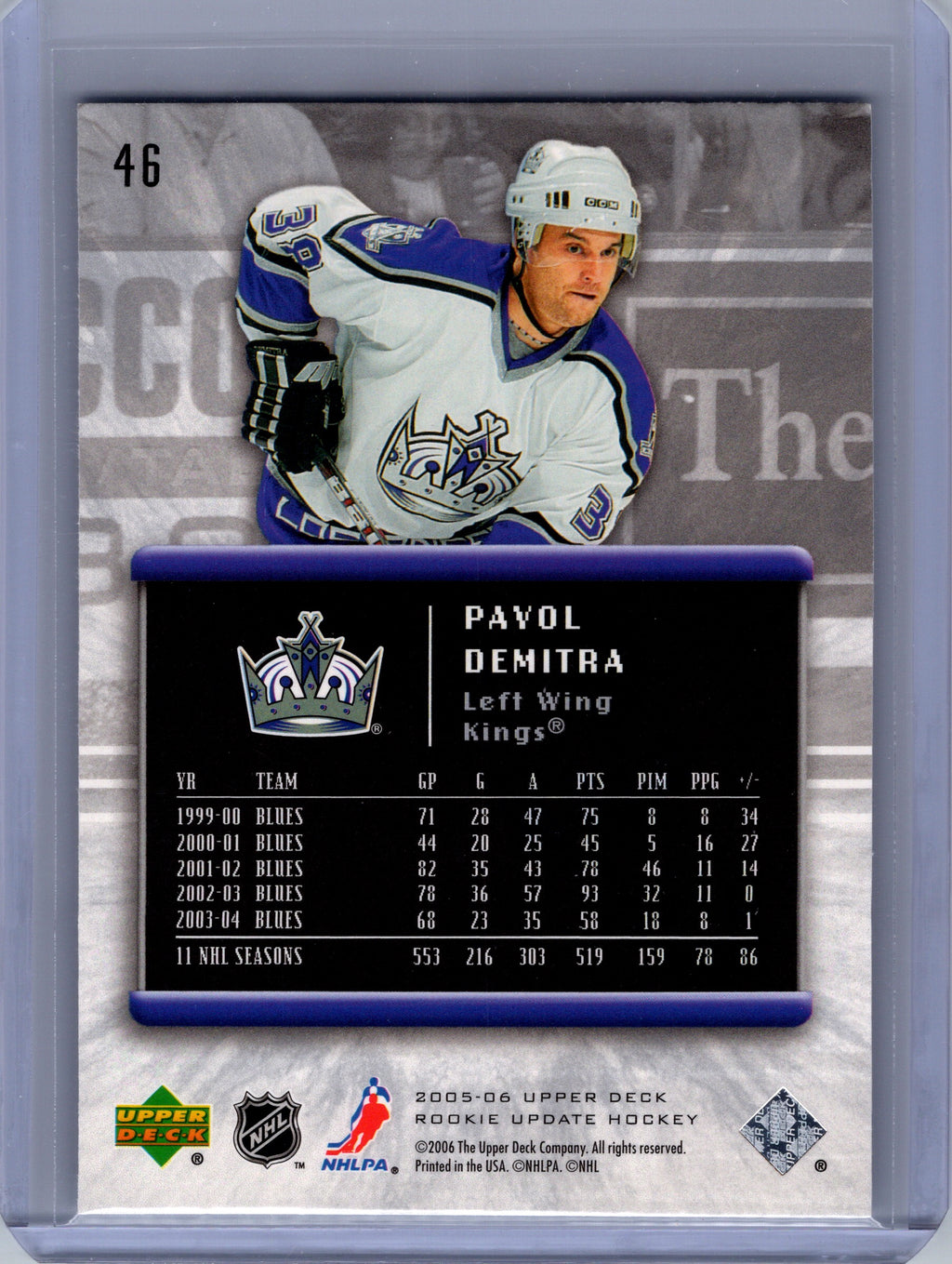 2005-06 Upper Deck Rookie Update #46 Pavol Demitra