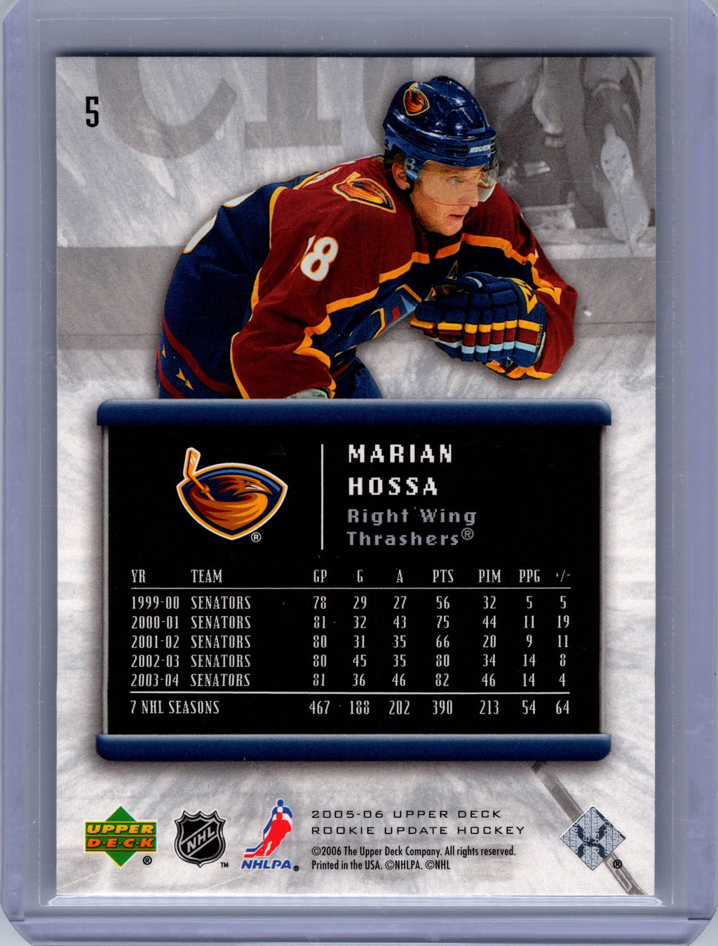 2005-06 Upper Deck Rookie Update #5 Marian Hossa