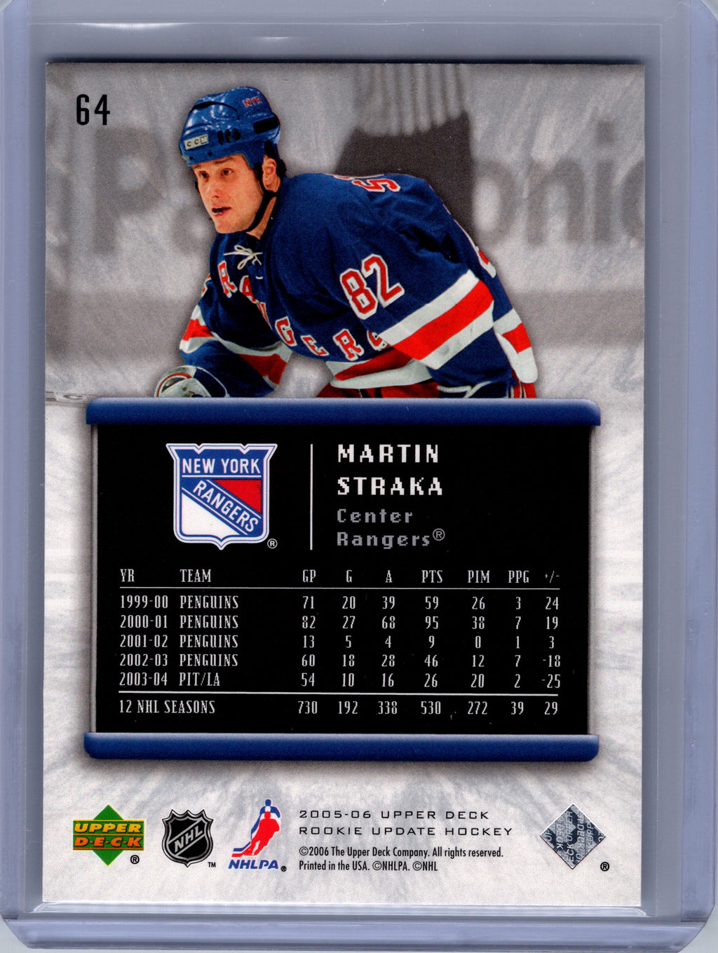 2005-06 Upper Deck Rookie Update #64 Martin Straka