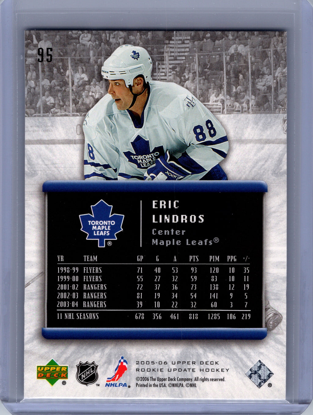 2005-06 Upper Deck Rookie Update #95 Eric Lindros