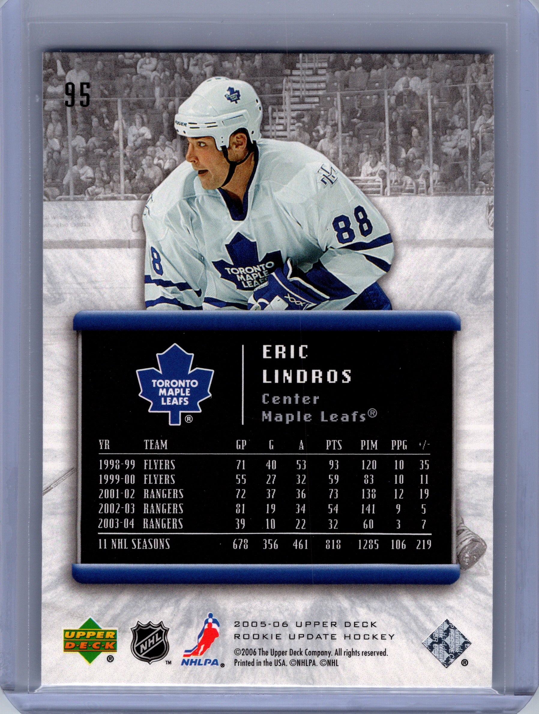 2005-06 Upper Deck Rookie Update #95 Eric Lindros
