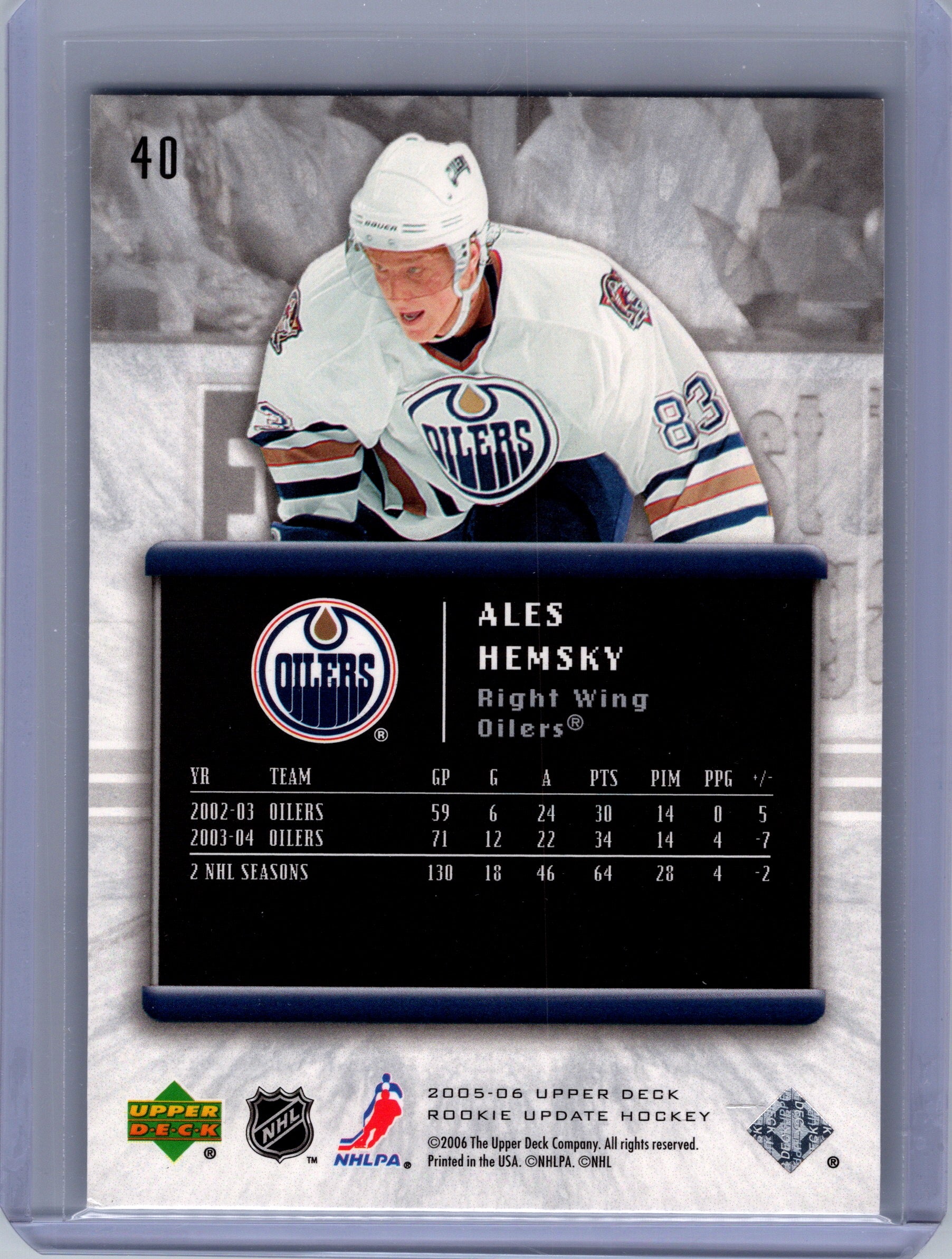 2005-06 Upper Deck Rookie Update #40 Ales Hemsky