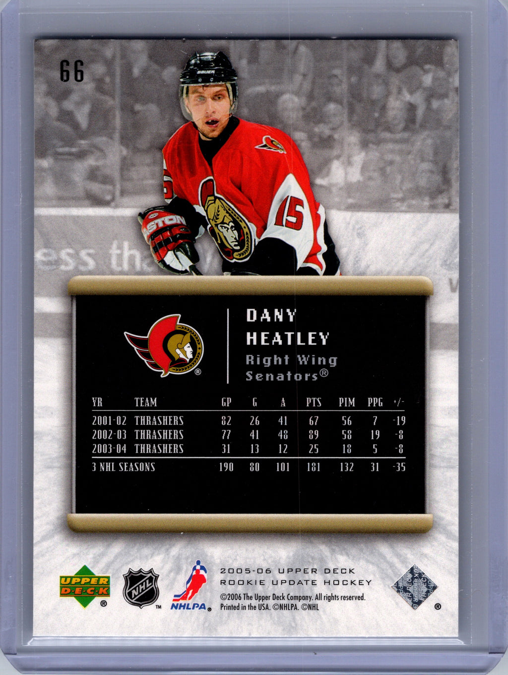 2005-06 Upper Deck Rookie Update #66 Dany Heatley