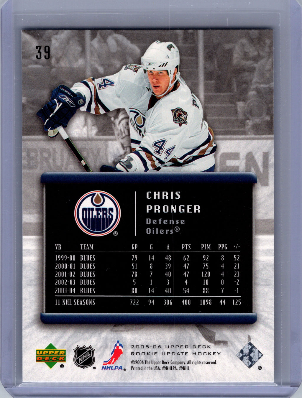 2005-06 Upper Deck Rookie Update #39 Chris Pronger