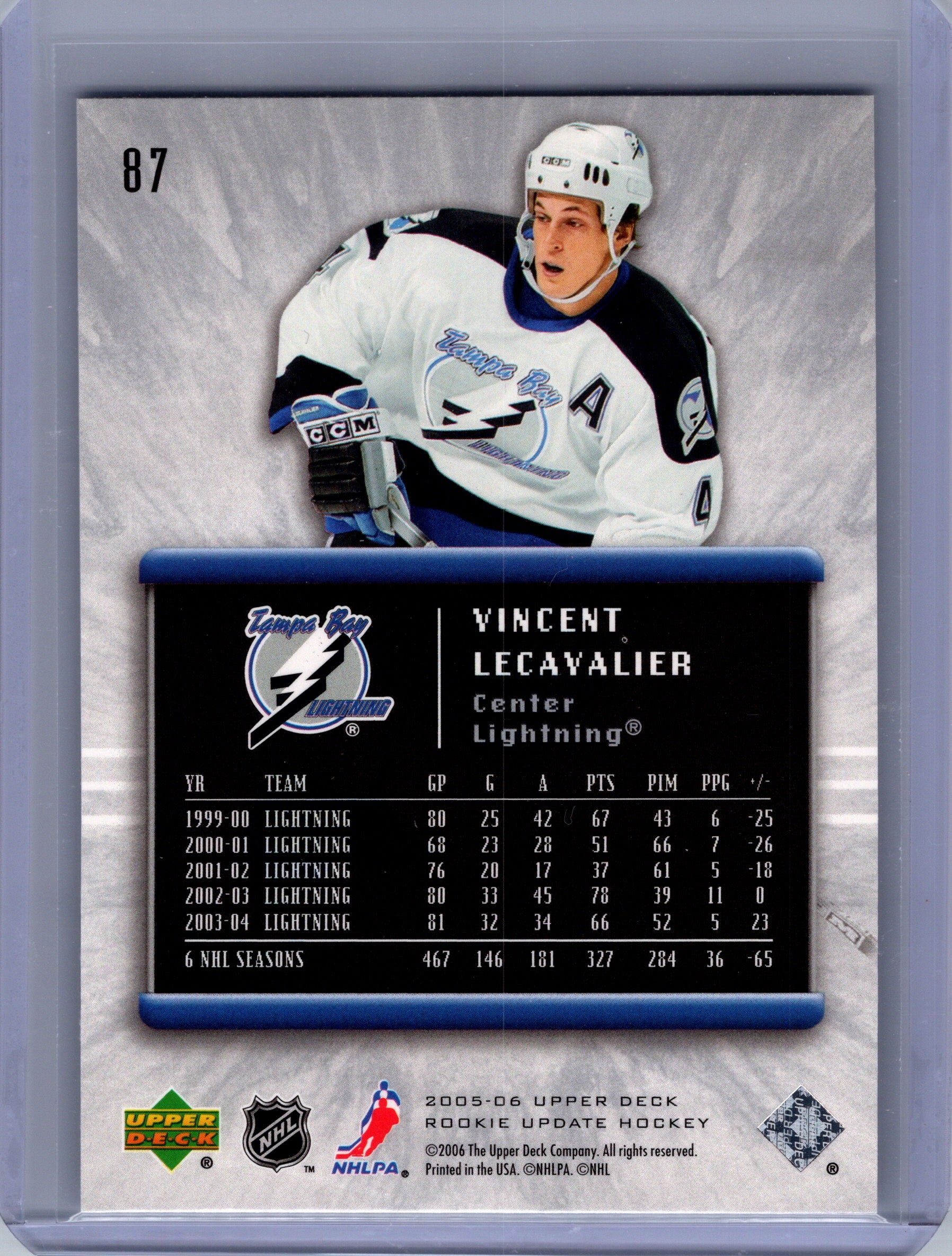 2005-06 Upper Deck Rookie Update #87 Vincent Lecavalier