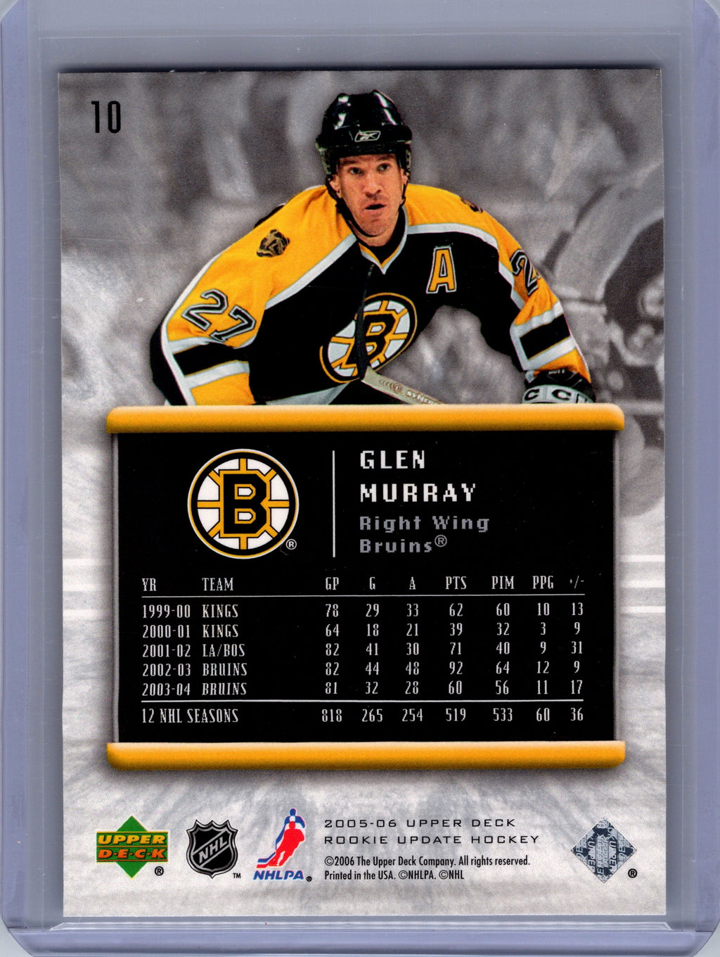 2005-06 Upper Deck Rookie Update #10 Glen Murray