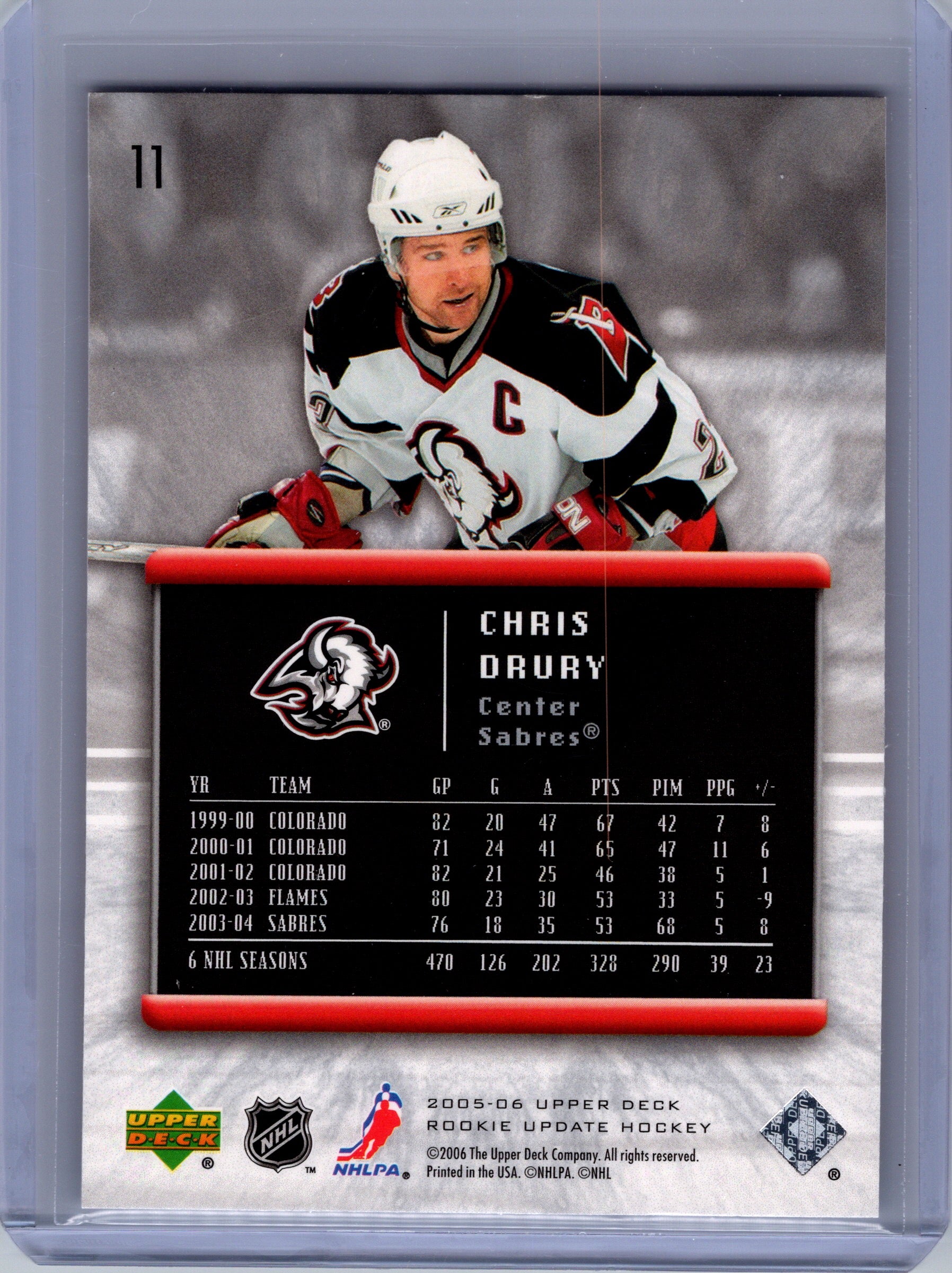 2005-06 Upper Deck Rookie Update #11 Chris Drury