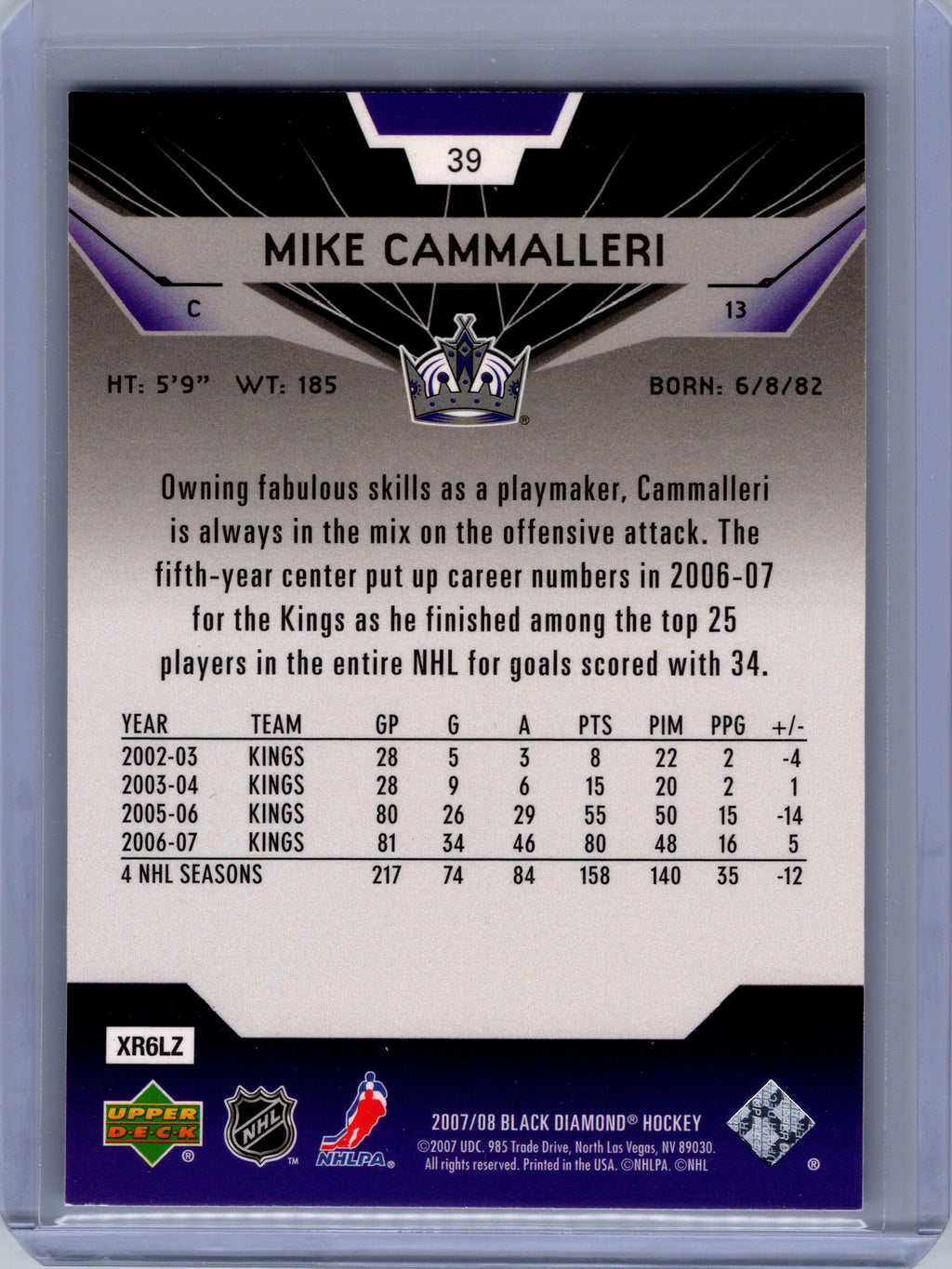 2007-08 Upper Deck Black Diamond #39 Mike Cammalleri