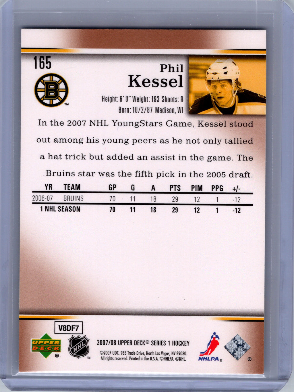2007-08 Upper Deck #165 Phil Kessel