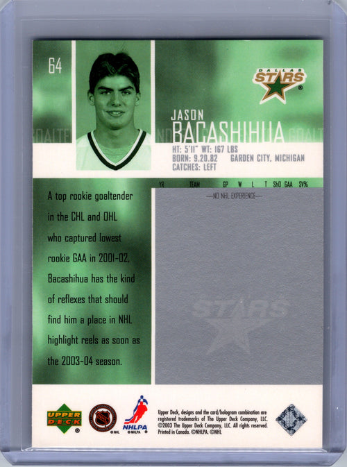 2003-04 Upper Deck #64 Jason Bacashihua