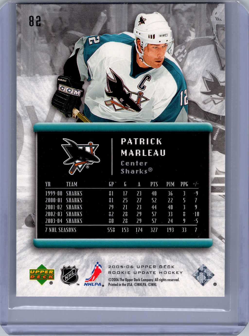 2005-06 Upper Deck Rookie Update #82 Patrick Marleau