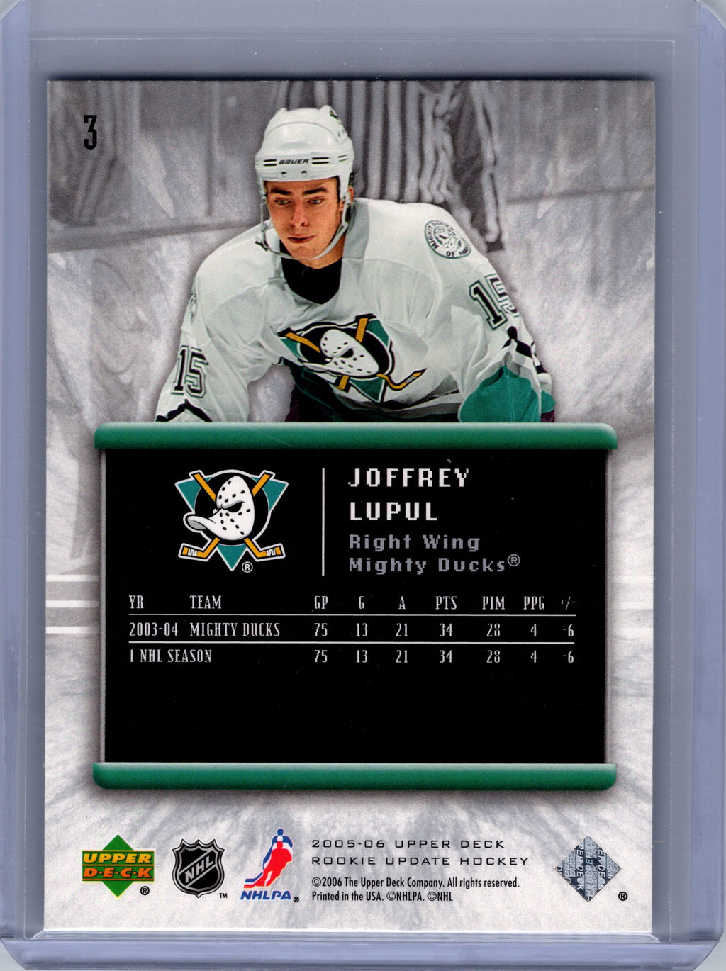2005-06 Upper Deck Rookie Update #3 Joffrey Lupul