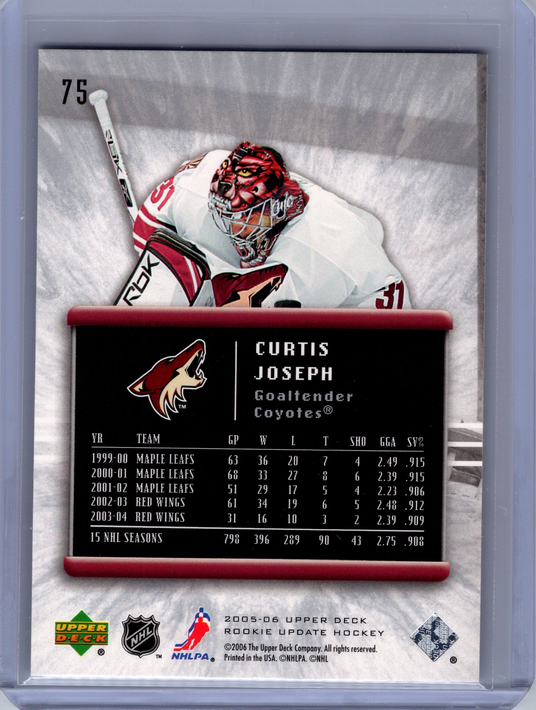 2005-06 Upper Deck Rookie Update #75 Curtis Joseph