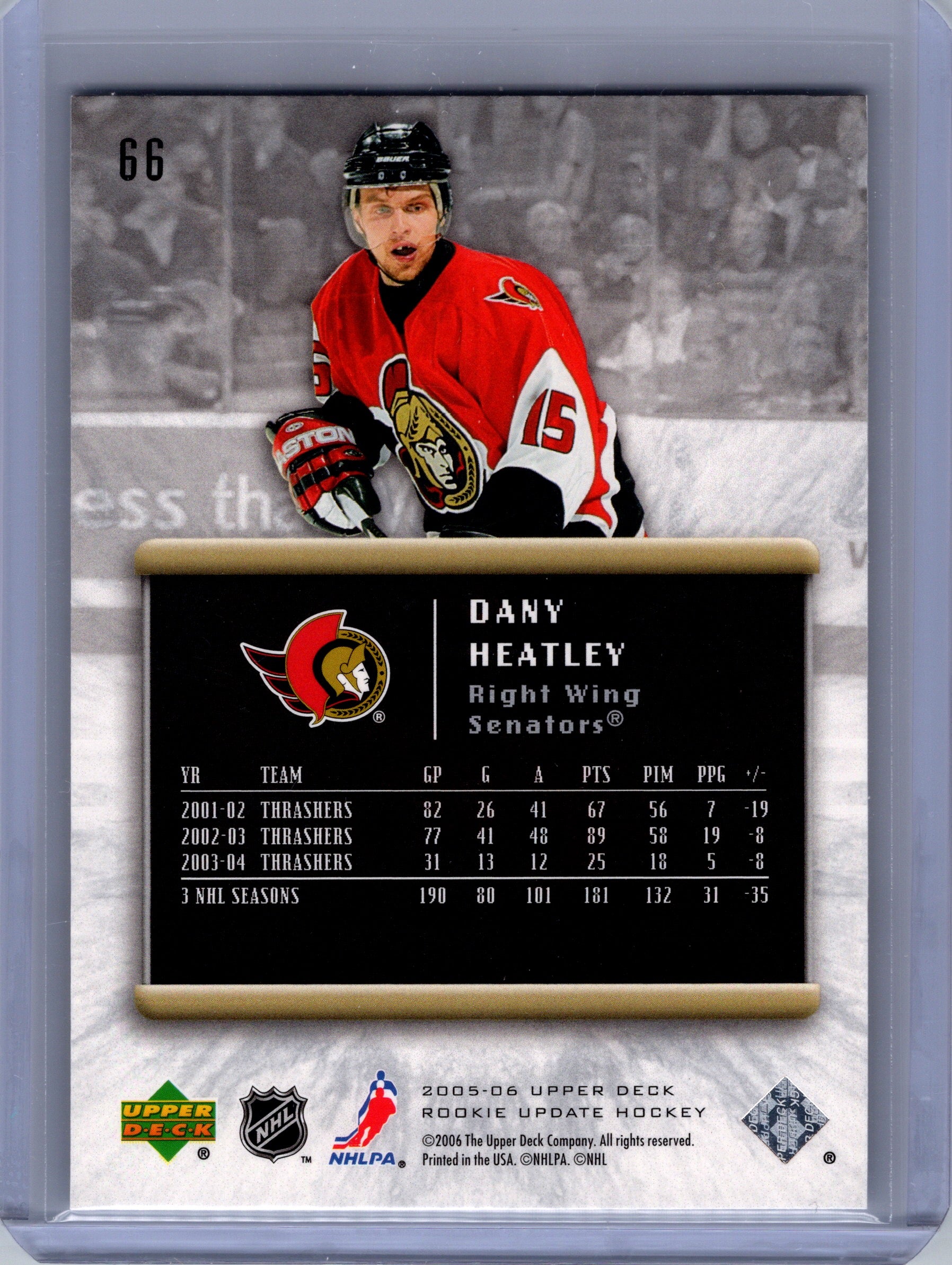 2005-06 Upper Deck Rookie Update #66 Dany Heatley