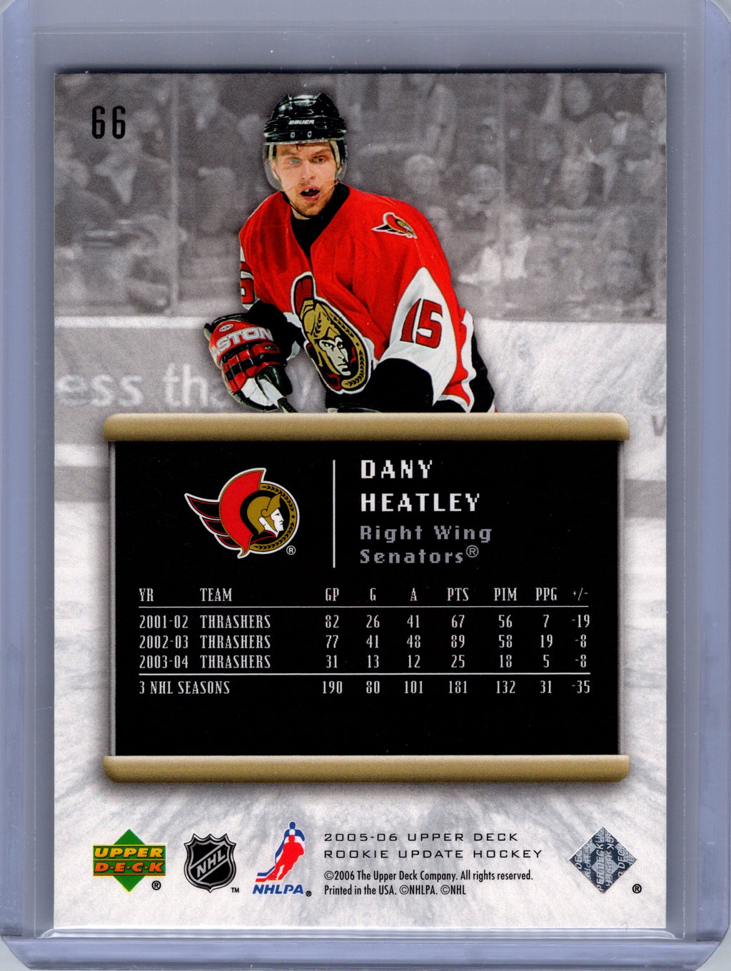 2005-06 Upper Deck Rookie Update #66 Dany Heatley