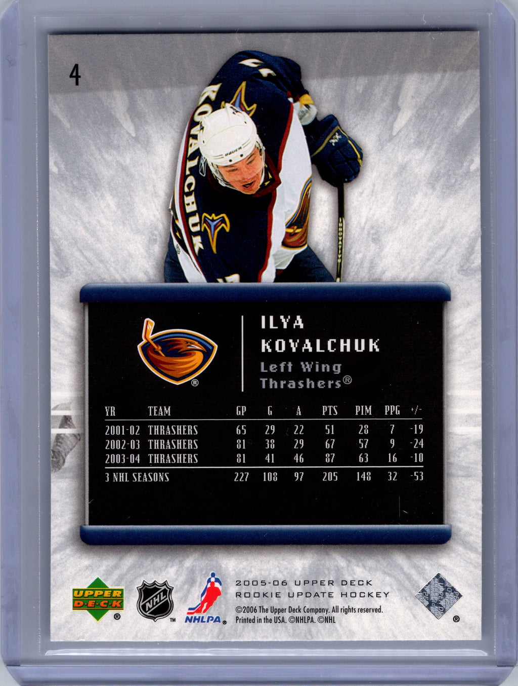 2005-06 Upper Deck Rookie Update #4 Ilya Kovalchuk