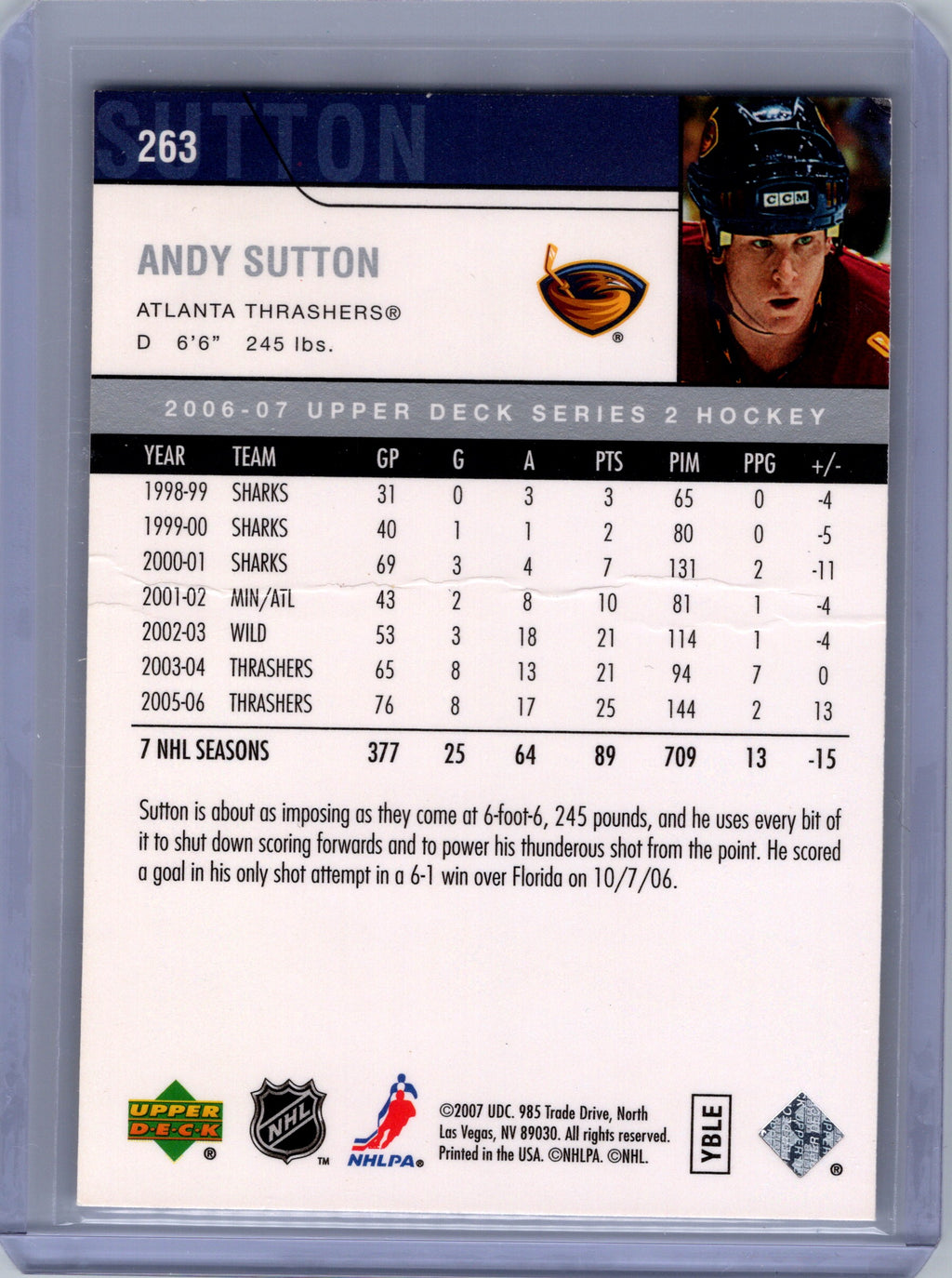 2006-07 Upper Deck #263 Andy Sutton