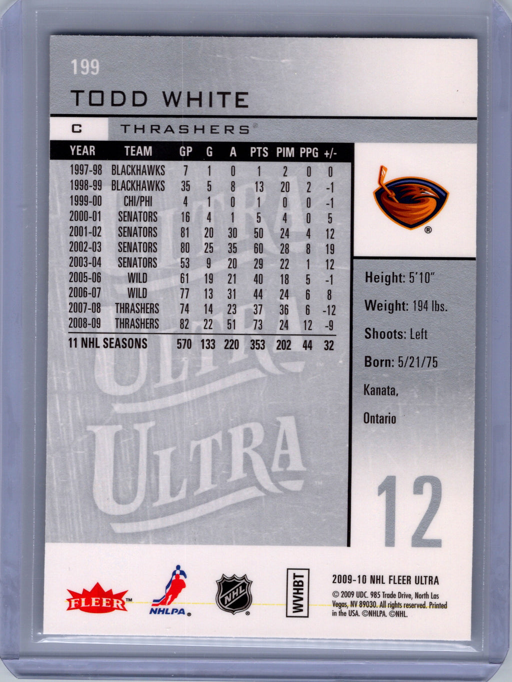 2009-10 Ultra #199 Todd White