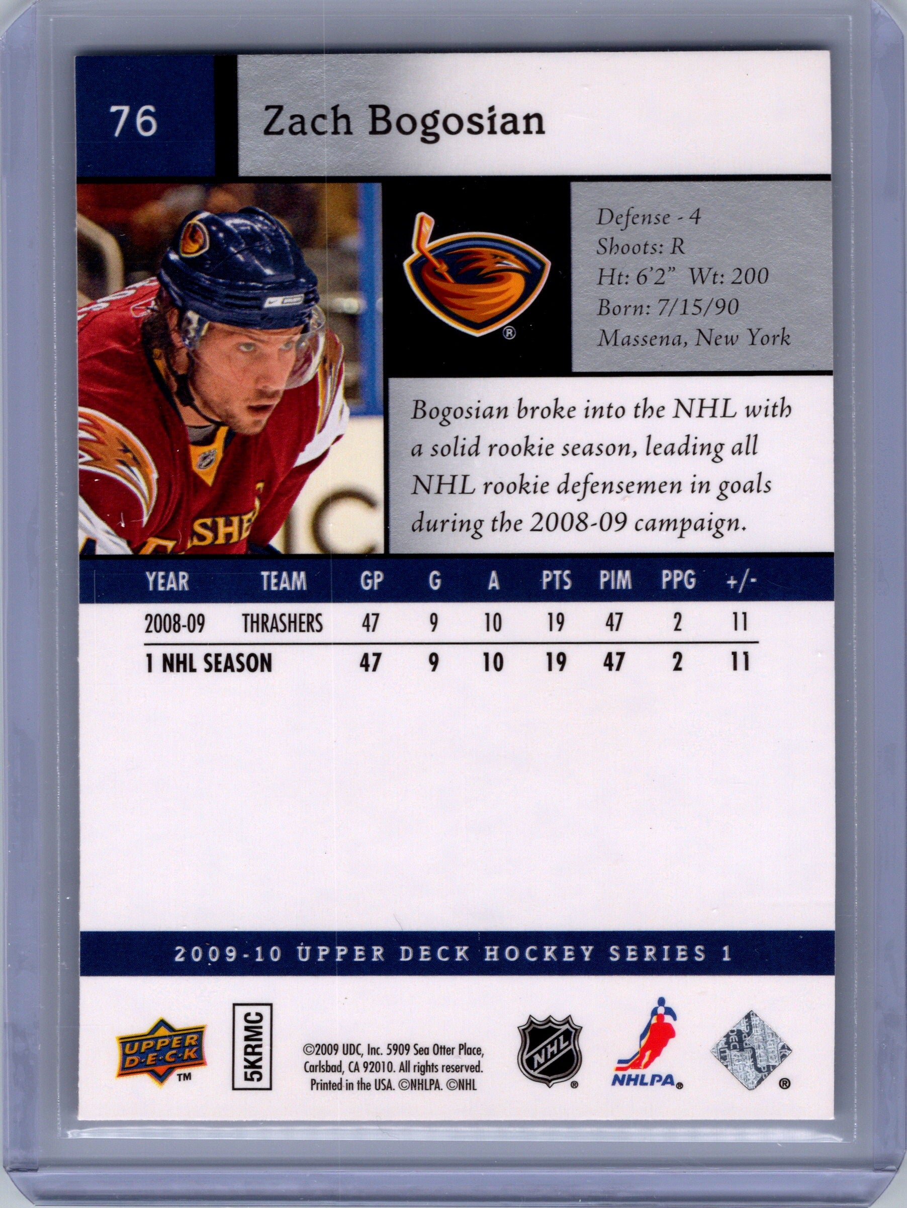 2009-10 Upper Deck #76 Zach Bogosian