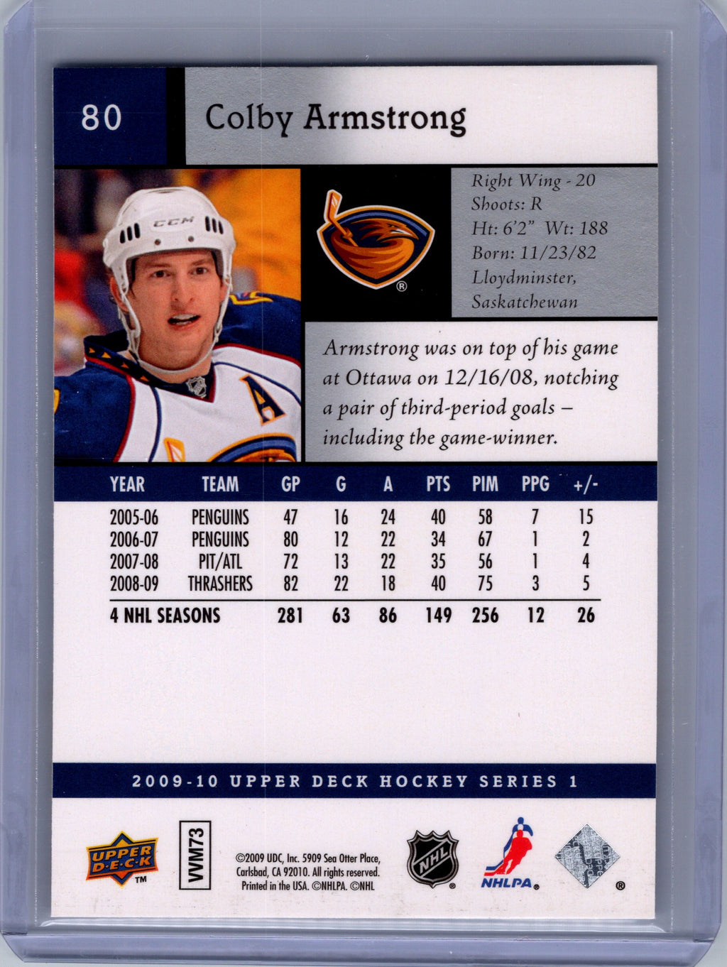 2009-10 Upper Deck #80 Colby Armstrong