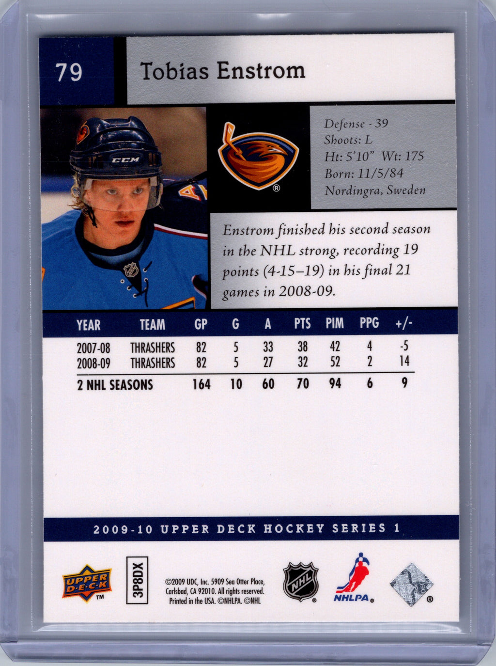 2009-10 Upper Deck #79 Tobias Enstrom