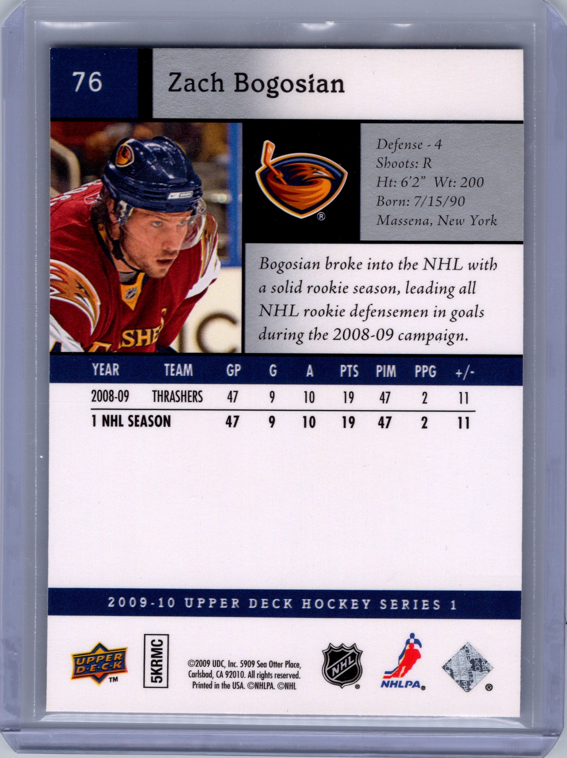 2009-10 Upper Deck #76 Zach Bogosian