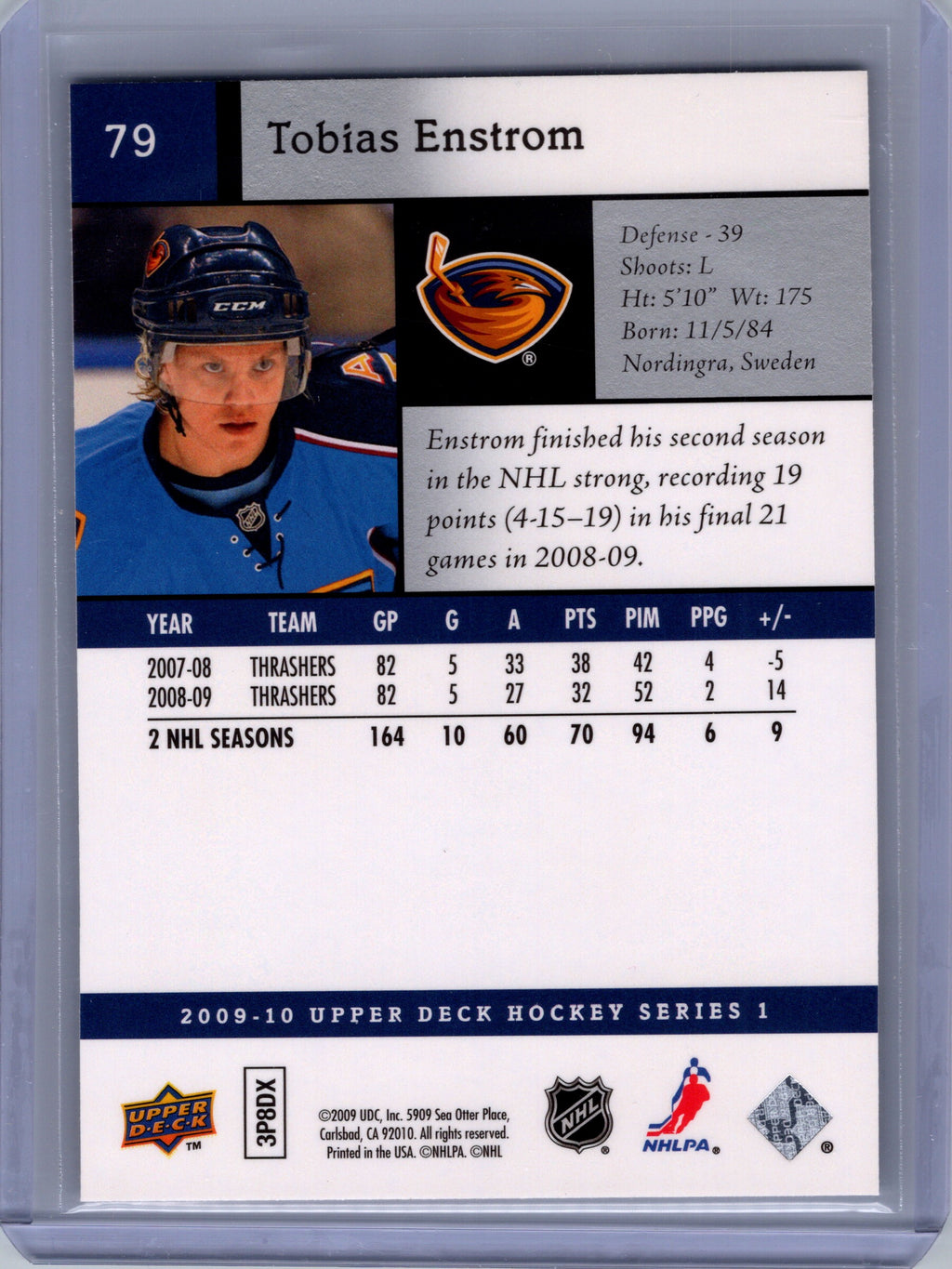 2009-10 Upper Deck #79 Tobias Enstrom