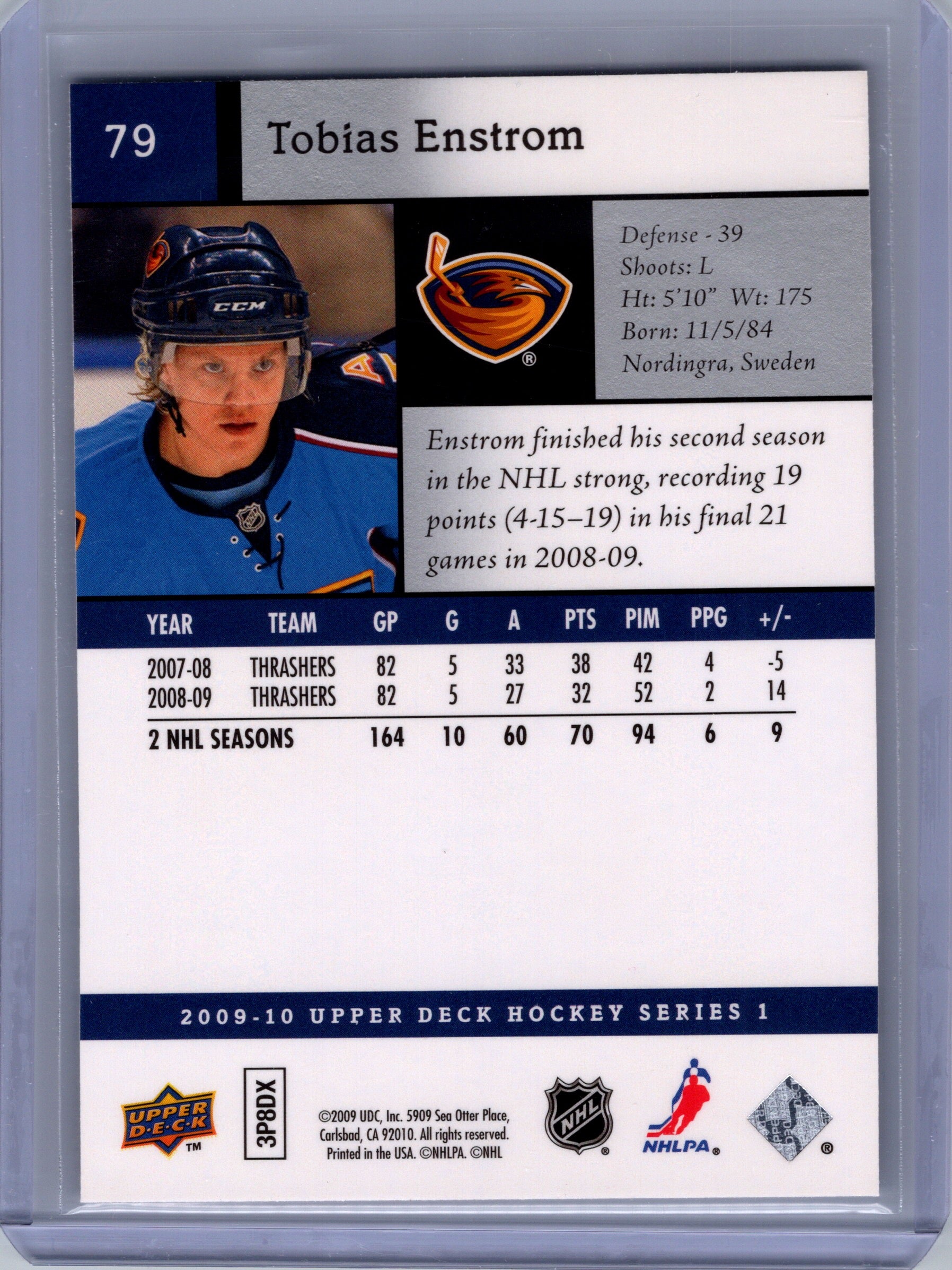 2009-10 Upper Deck #79 Tobias Enstrom