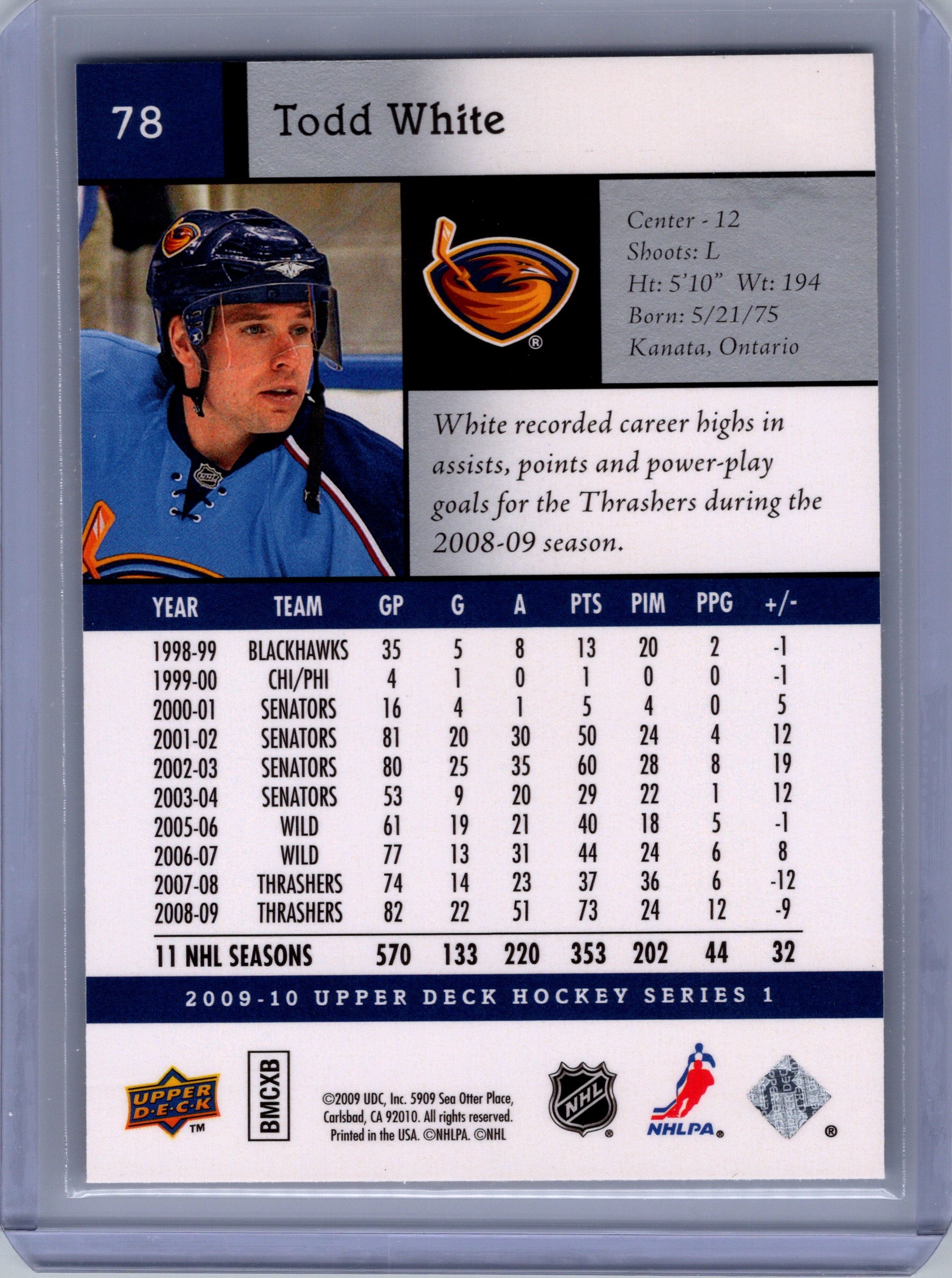 2009-10 Upper Deck #78 Todd White