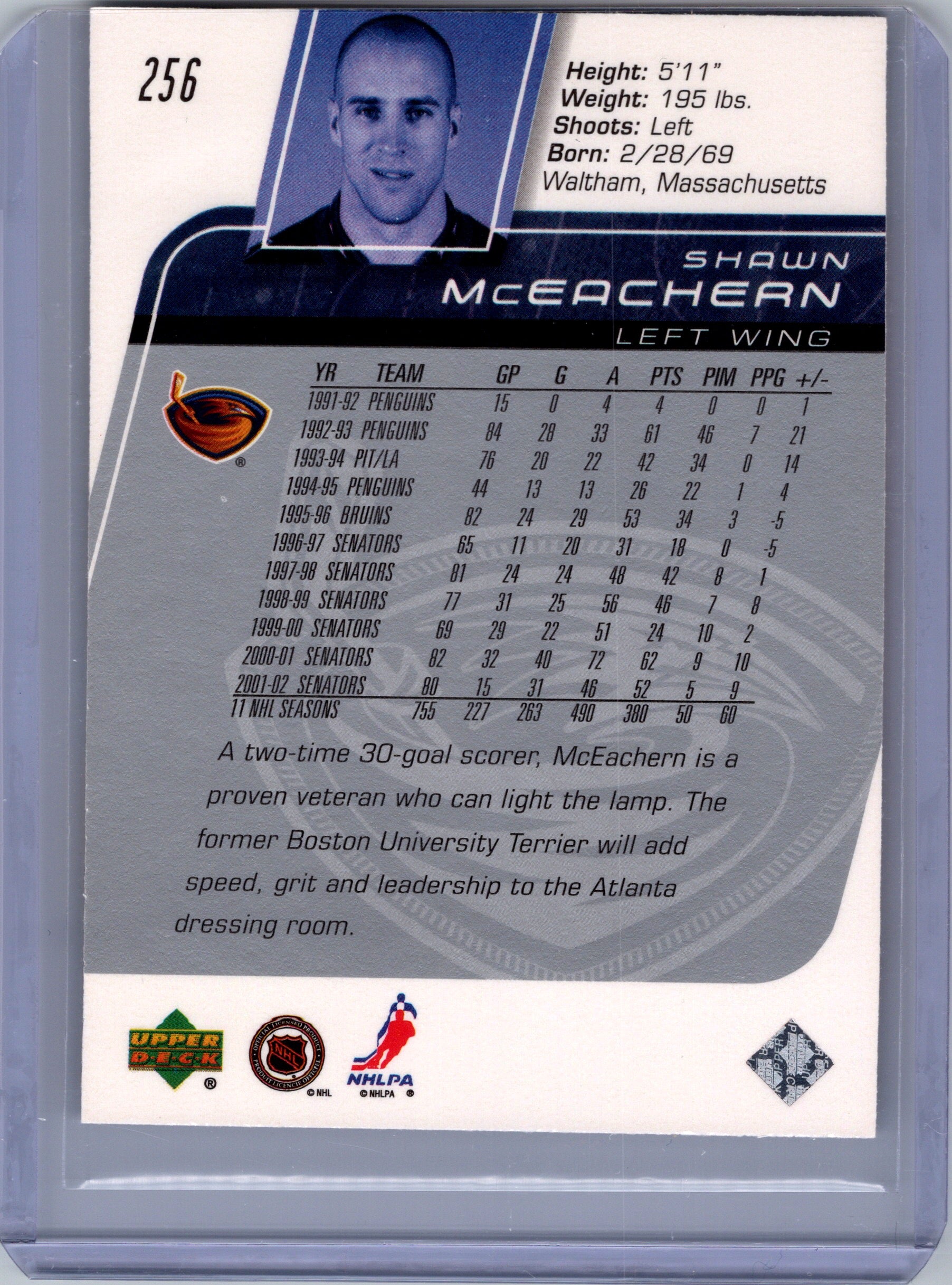 2002-03 Upper Deck #256 Shawn McEachern