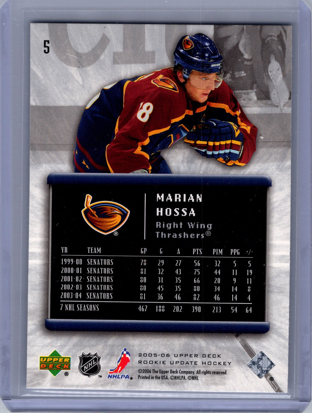 2005-06 Upper Deck Rookie Update #5 Marian Hossa